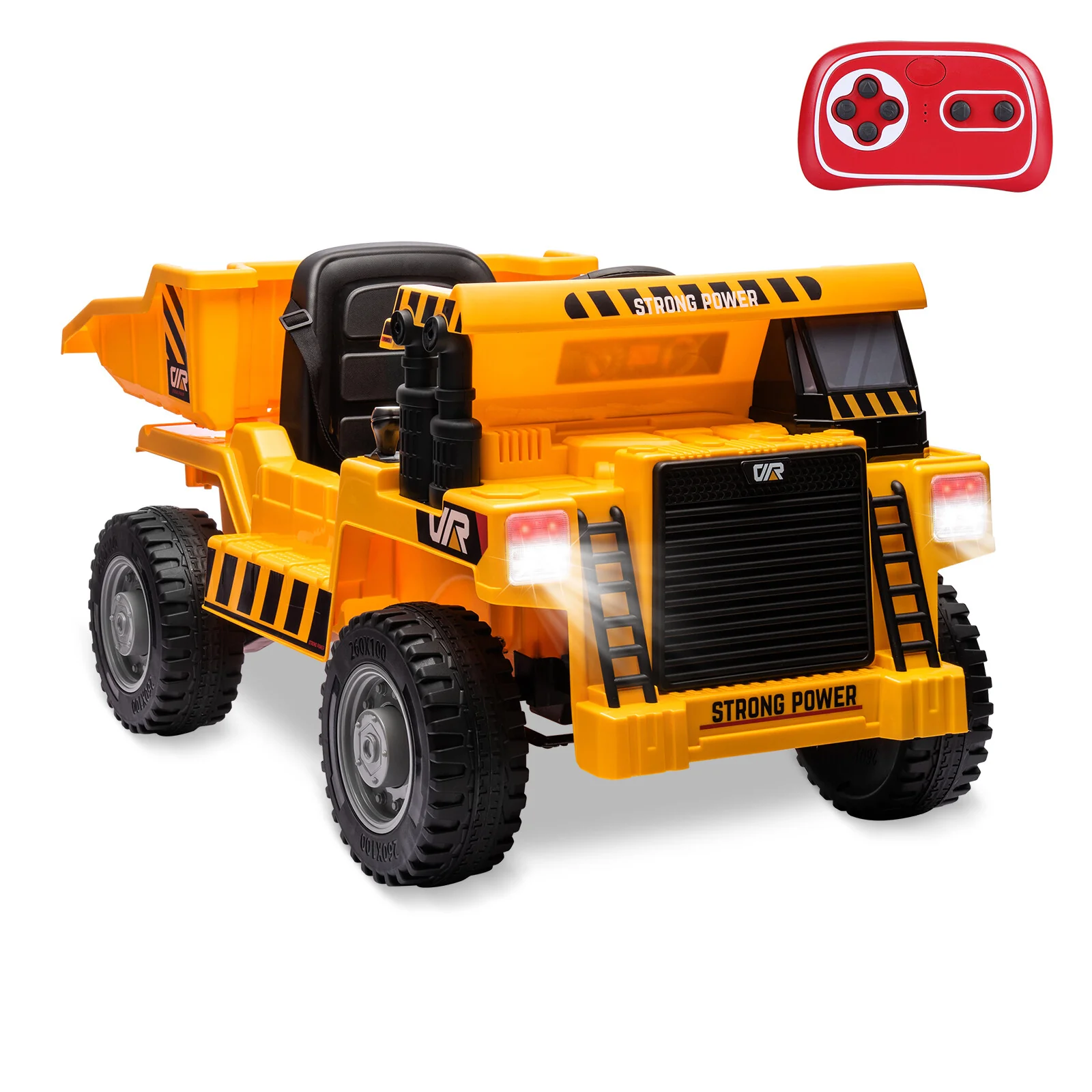 12V Kids Ride-On Electric Dump Truck with Remote Control and Electric Bed - Image 11
