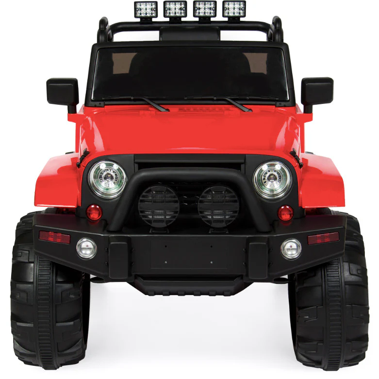 12V Kids Ride-On Jeep with 3 Speeds, Remote Control, LED Lights, and Built-In Radio - Image 6