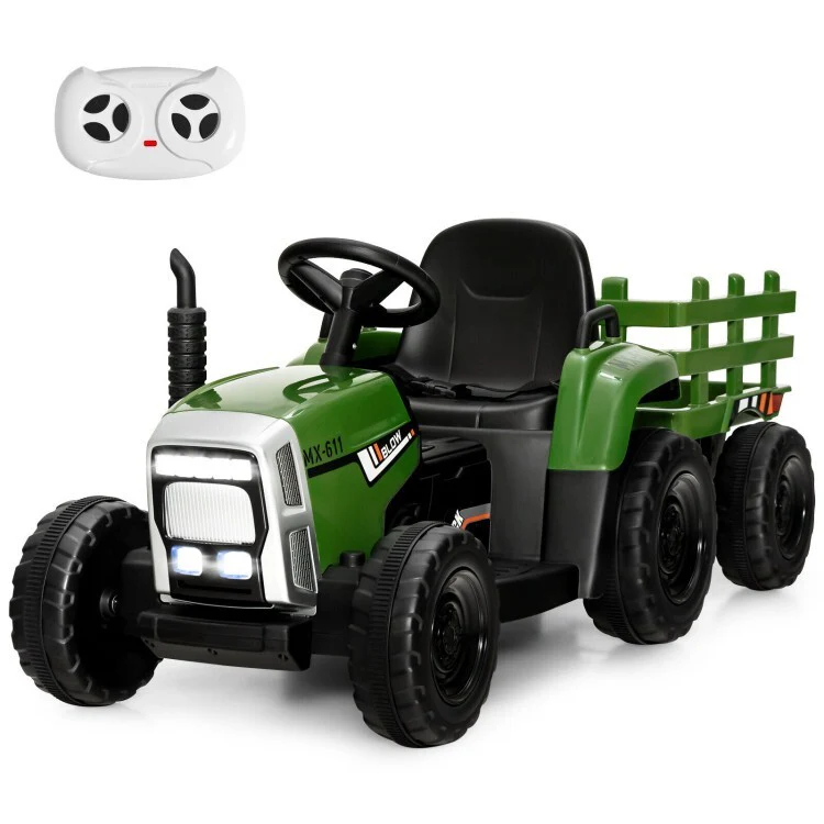 12V Ride-On Toddler Tractor Toy with 3-Gear Shift and Front Loader - Image 2