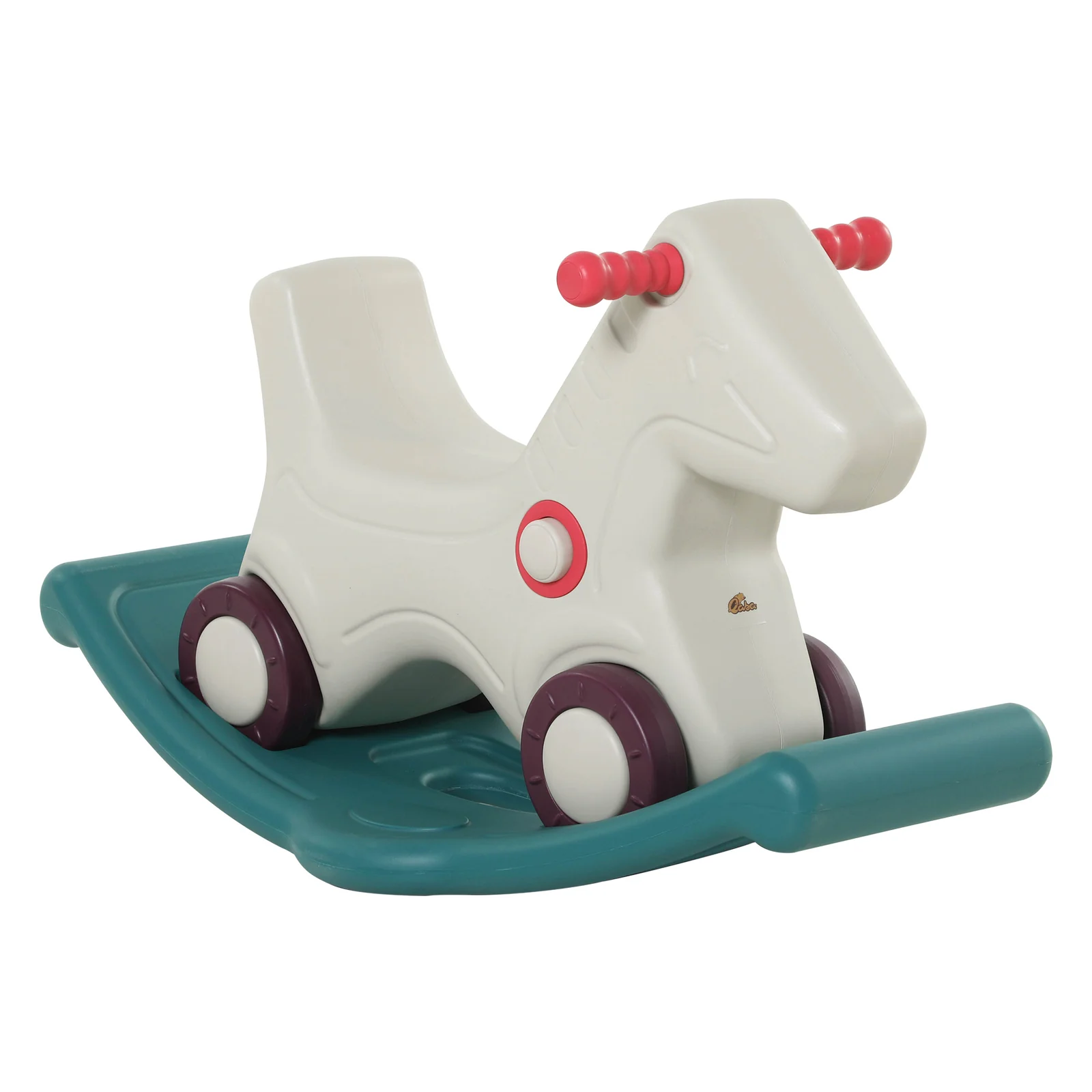 2-in-1 Kids Rocking Horse and Sliding Car for Indoor and Outdoor Use with Detachable Design