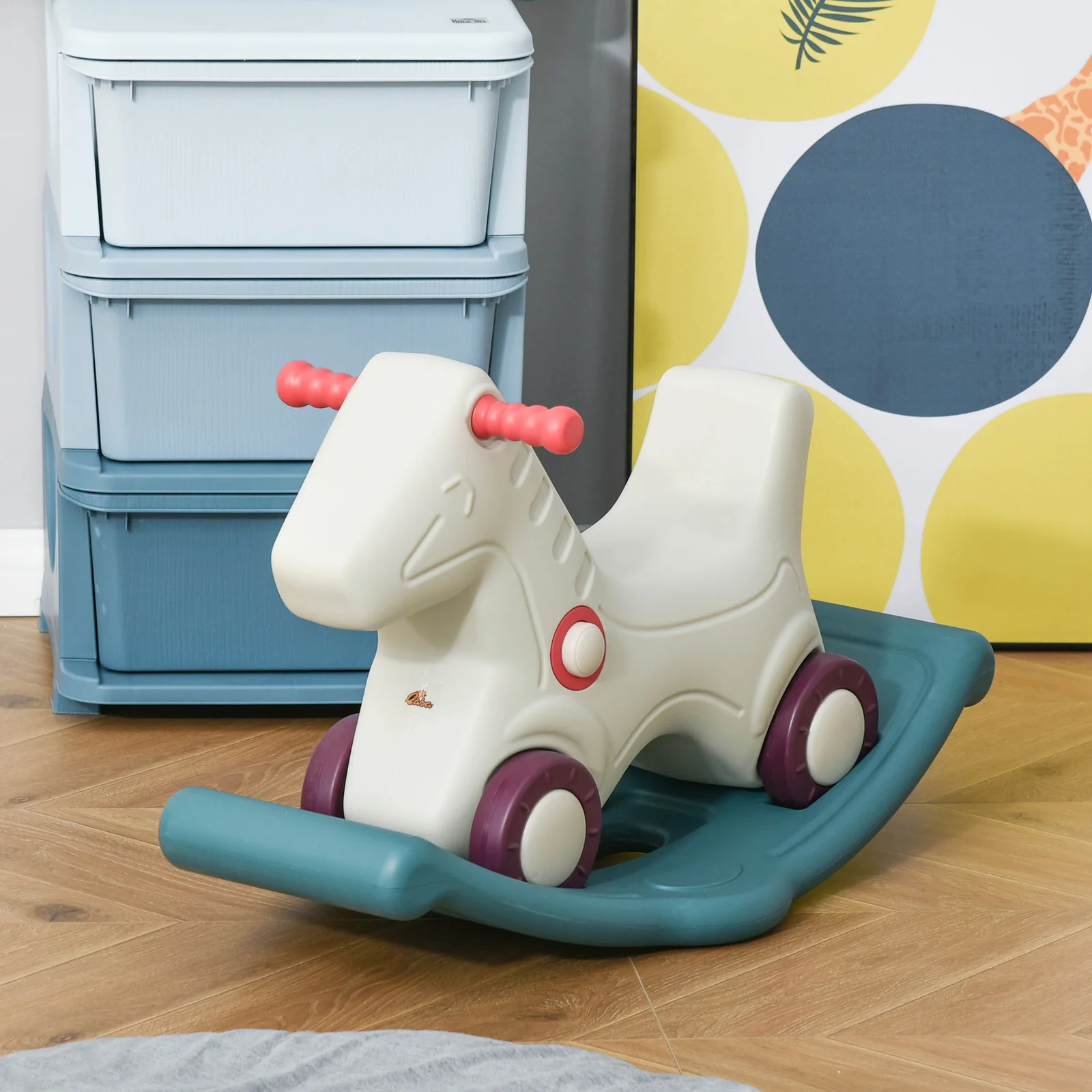 2-in-1 Kids Rocking Horse and Sliding Car for Indoor and Outdoor Use with Detachable Design - Image 5