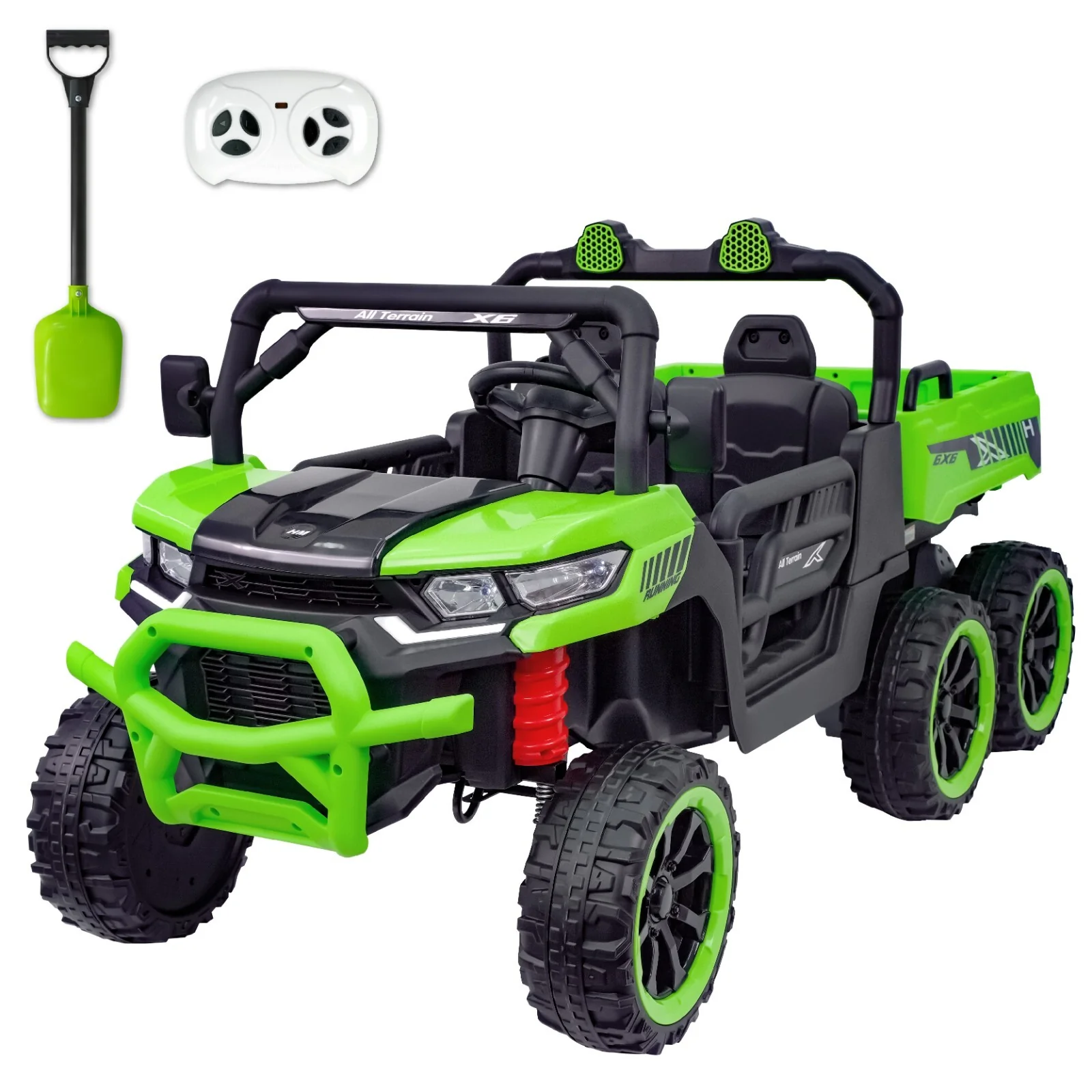 24V Electric 2-Seater Kids Ride-On Dump Truck 4WD Off-Road UTV with Remote and MP3