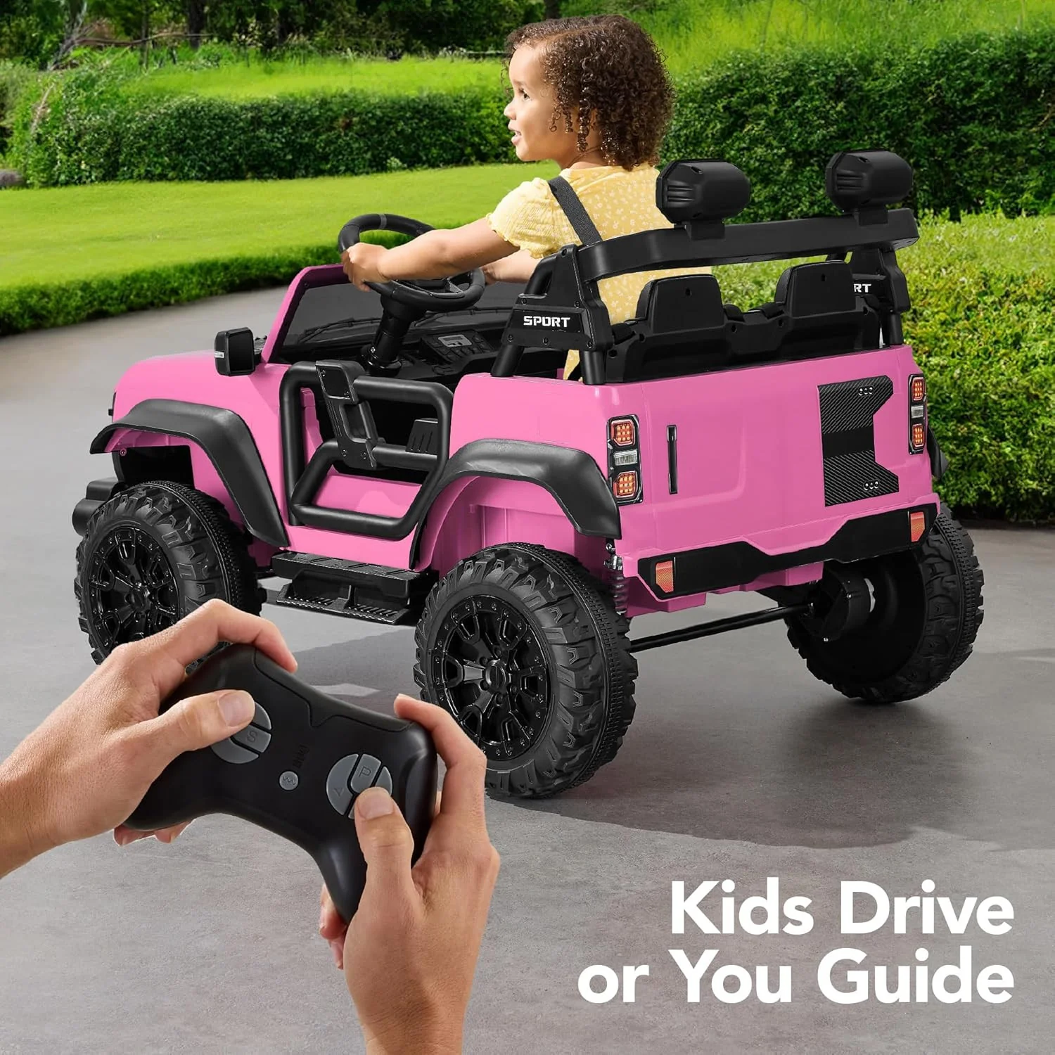 24V Kids 2-Seater Electric Ride-On Truck with 132lb Weight Capacity and Parent Control - Image 4