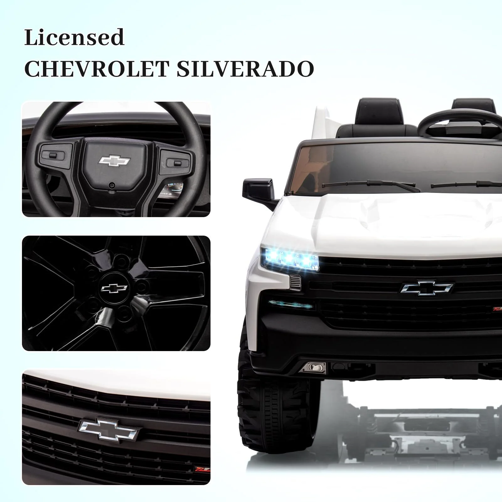 24V 2-Seater Battery-Powered Electric Ride-On Truck Car with Remote Control for Kids - Image 3