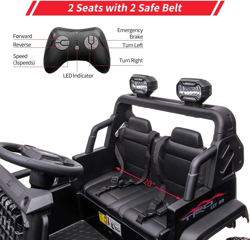 24V Electric Ride-On Truck for Kids with Remote Control, Powered Vehicle Toy Gift - Image 6