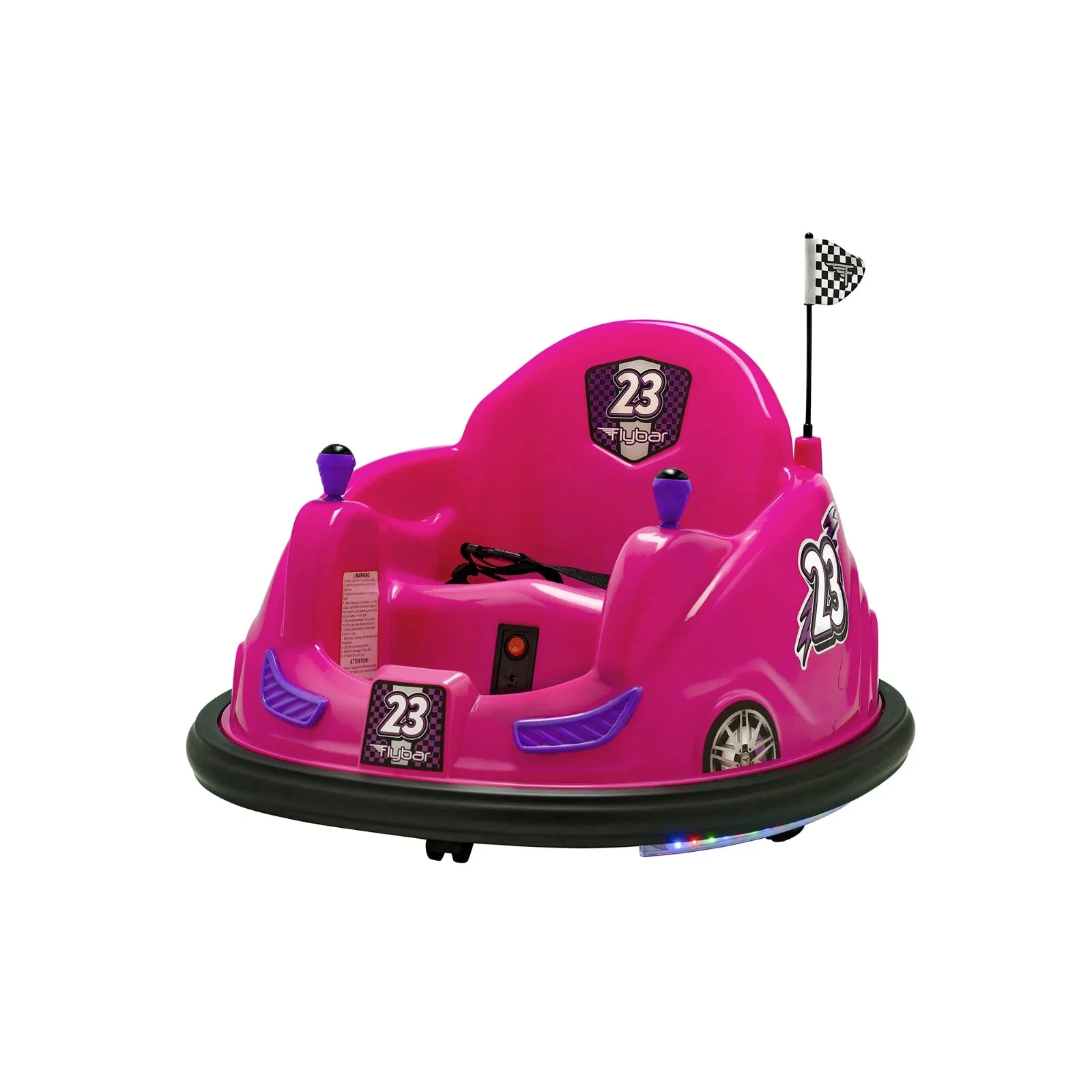 6V Battery-Powered Kids Bumper Car Ride-On with LED Lights for Ages 1.5-4, Pink - Image 5