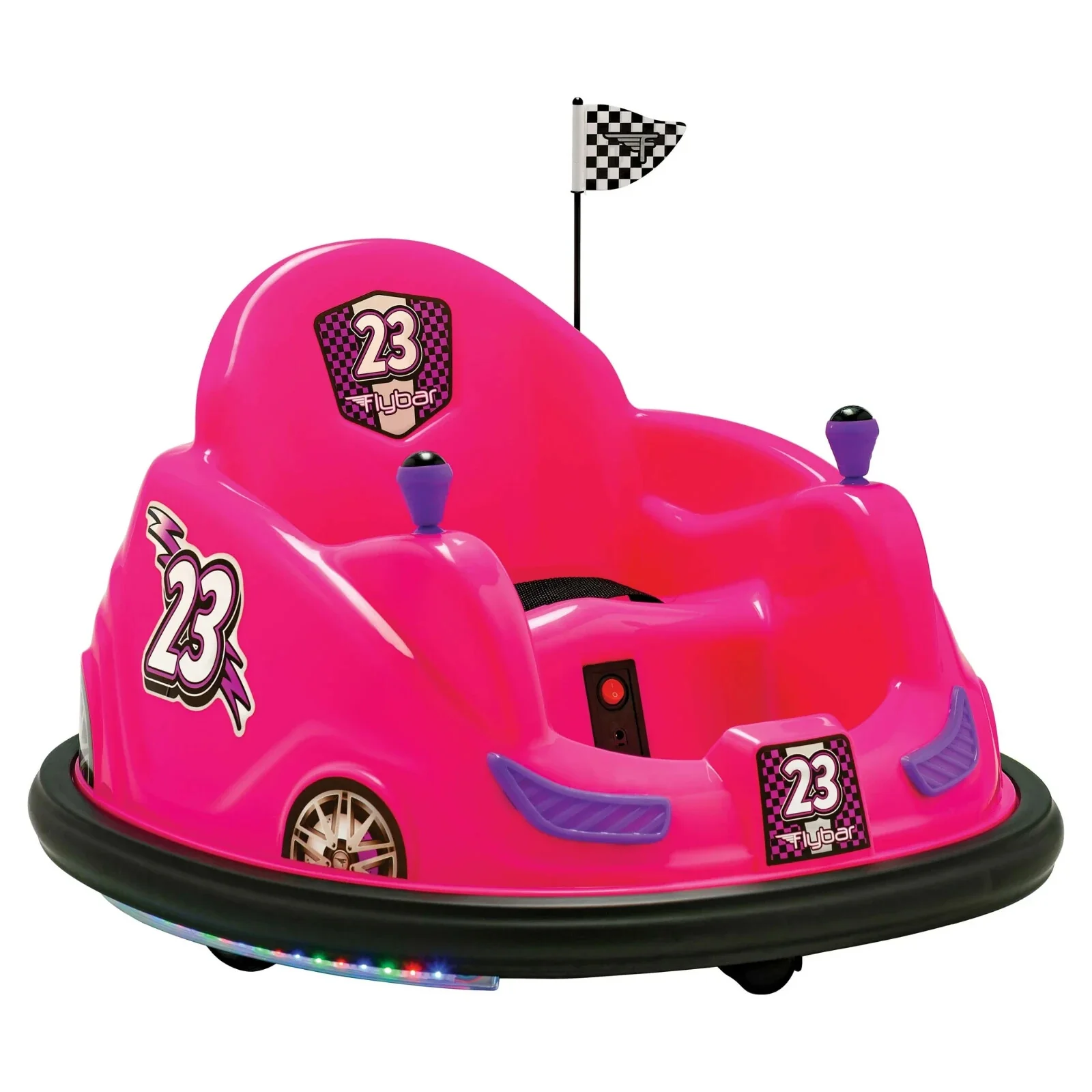 6V Battery-Powered Kids Bumper Car Ride-On with LED Lights for Ages 1.5-4, Pink - Image 7