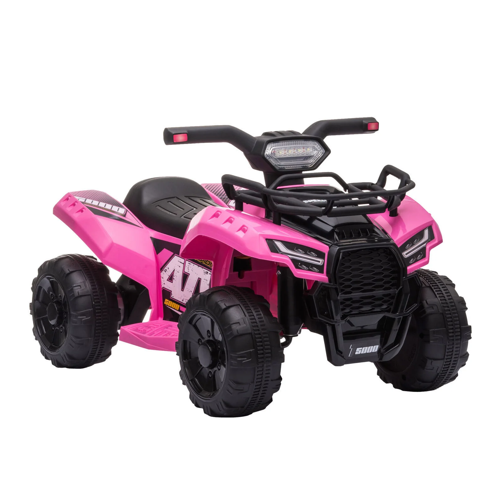6V Battery-Powered Kids Ride-On ATV Quad with LED Headlights - Image 3