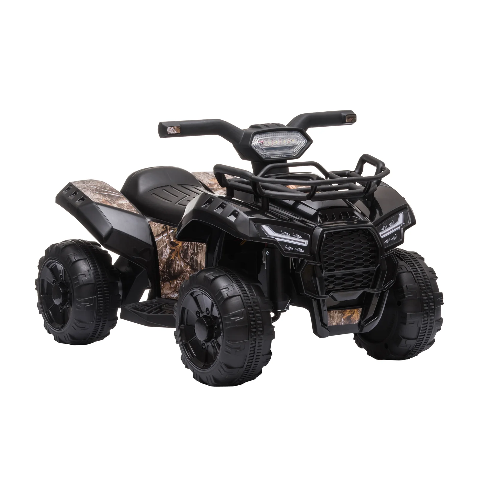 6V Battery-Powered Kids Ride-On Quad ATV with LED Headlights