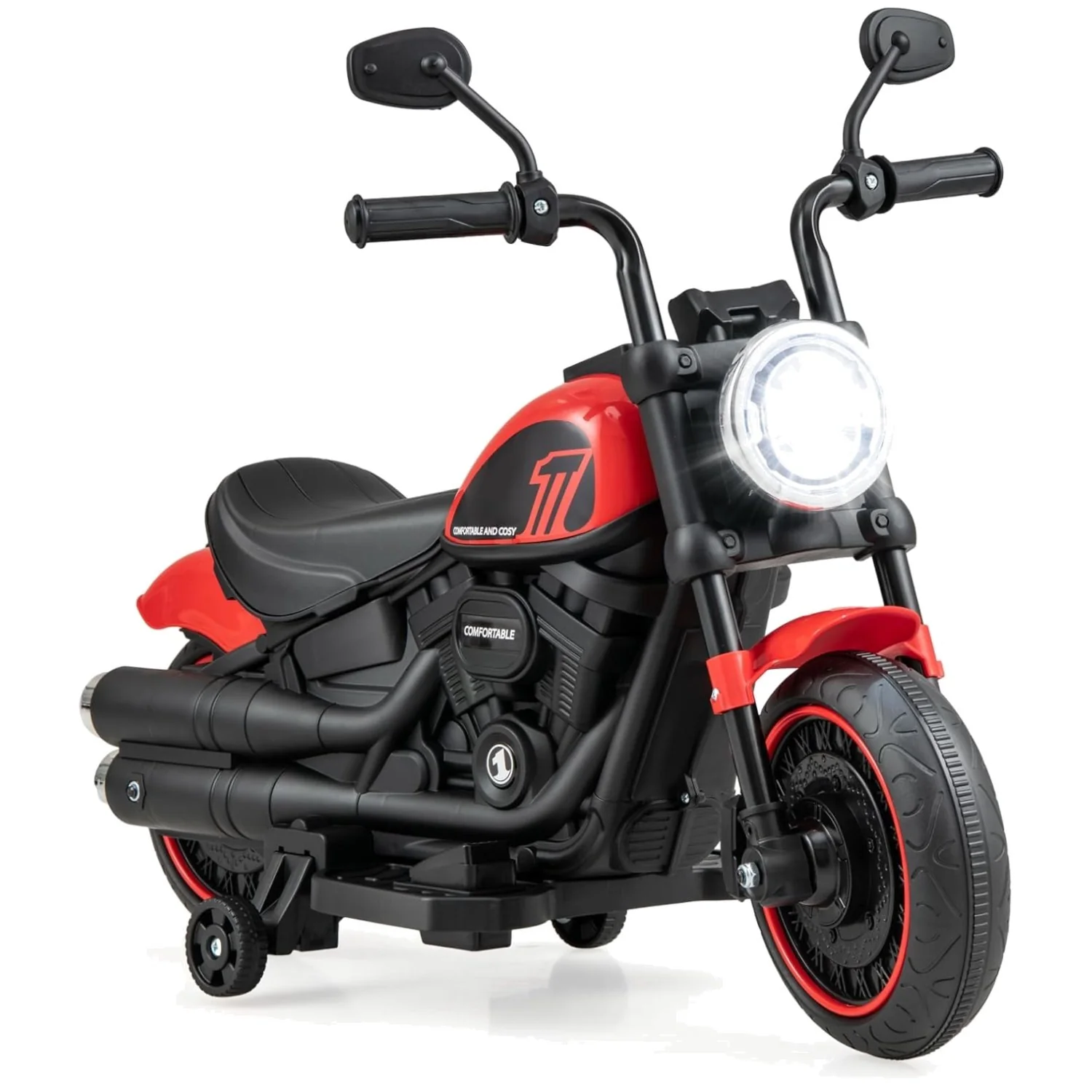 6V Electric Motorcycle for Kids with Gentle Start and Illuminated Headlights