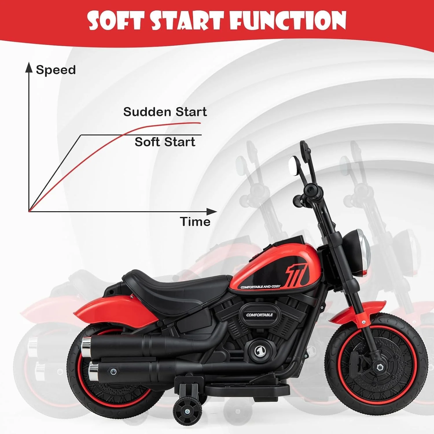 6V Electric Motorcycle for Kids with Gentle Start and Illuminated Headlights - Image 8
