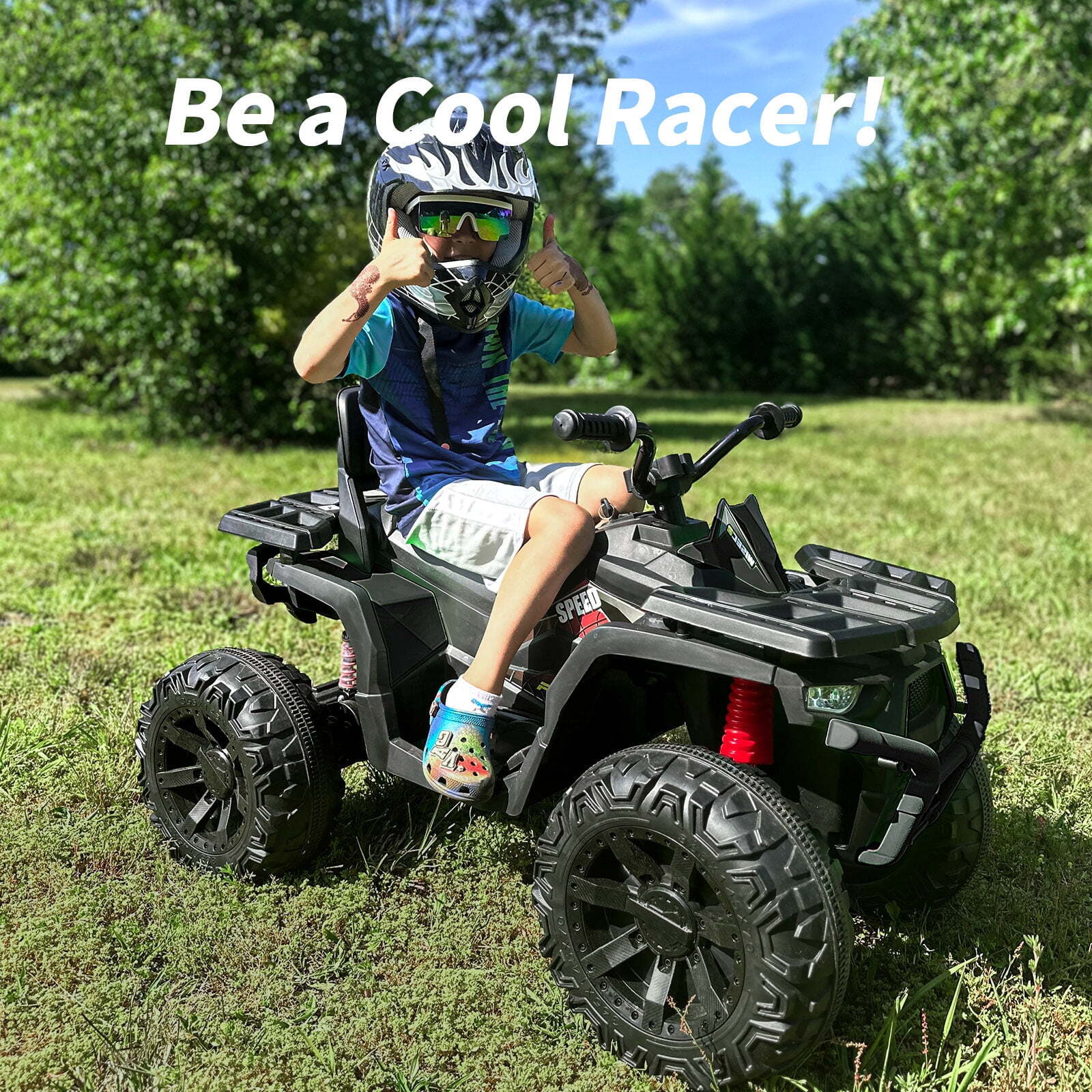 Kids 24V Electric 4-Wheeler ATV Ride-On Toy with 400W Motor and 2-Seater Design - Image 2