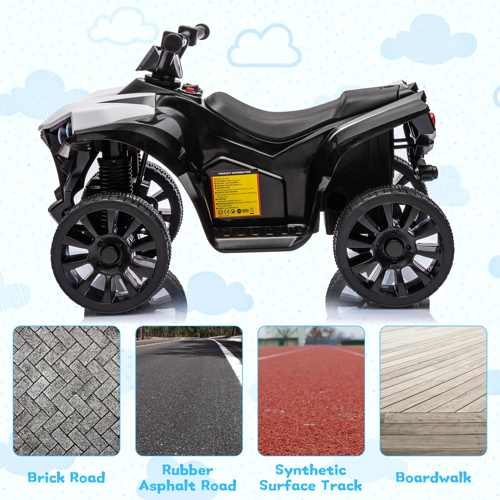 Kids 6V Battery-Powered Electric ATV 4-Wheeler Quad with 1.8 MPH Speed - Image 6