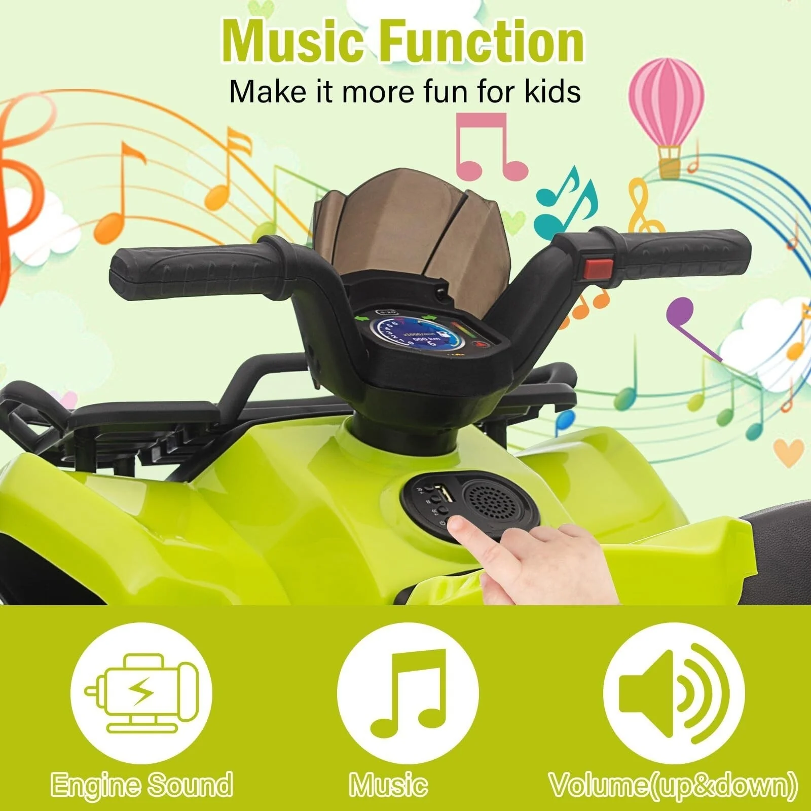 6V Kids ATV 4-Wheeler Ride-On Toy Car for Toddlers and Boys - Image 3