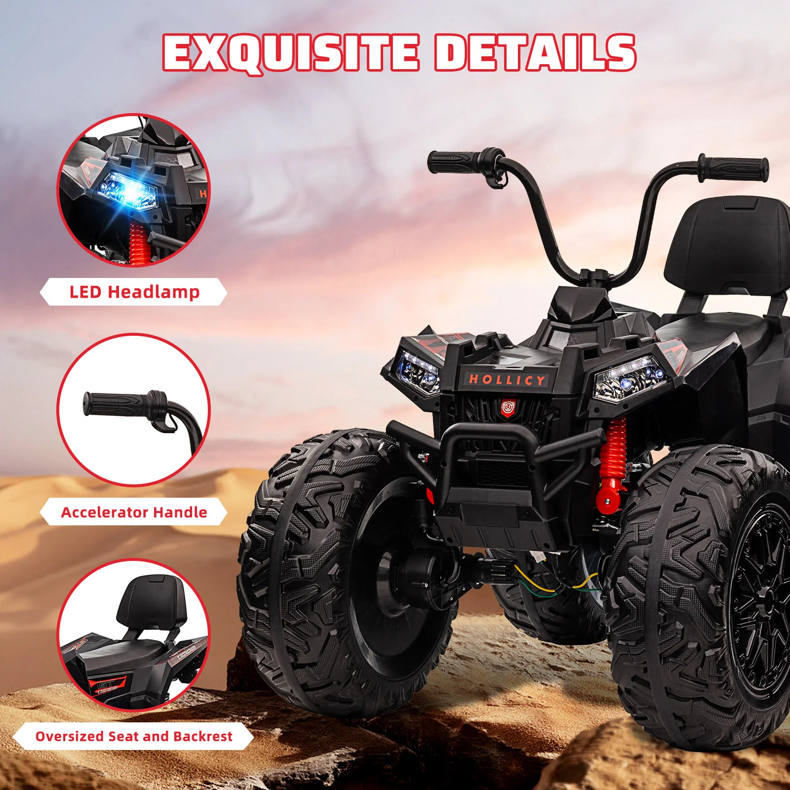Kids 24V 4WD Electric Ride-On ATV Car with 4x80W Powerful Motors - Image 12