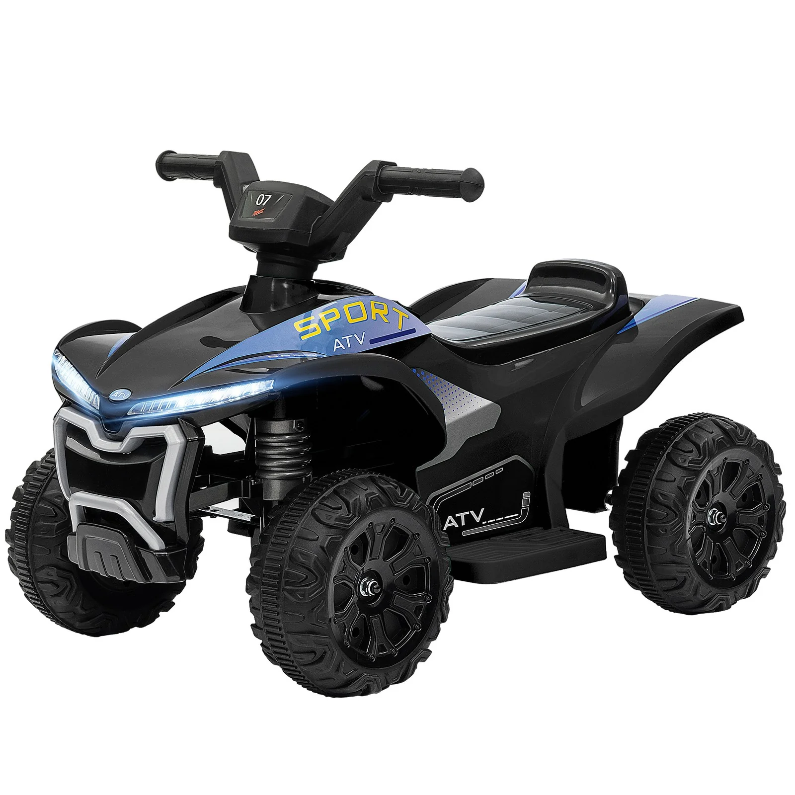 Kids 6V Rechargeable Battery Ride-On ATV Quad Toy in Black - Image 4