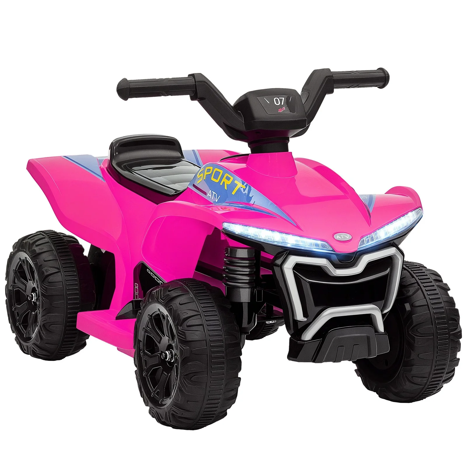Kids 6V Pink Ride-On ATV Quad Toy with Rechargeable Battery - Image 3