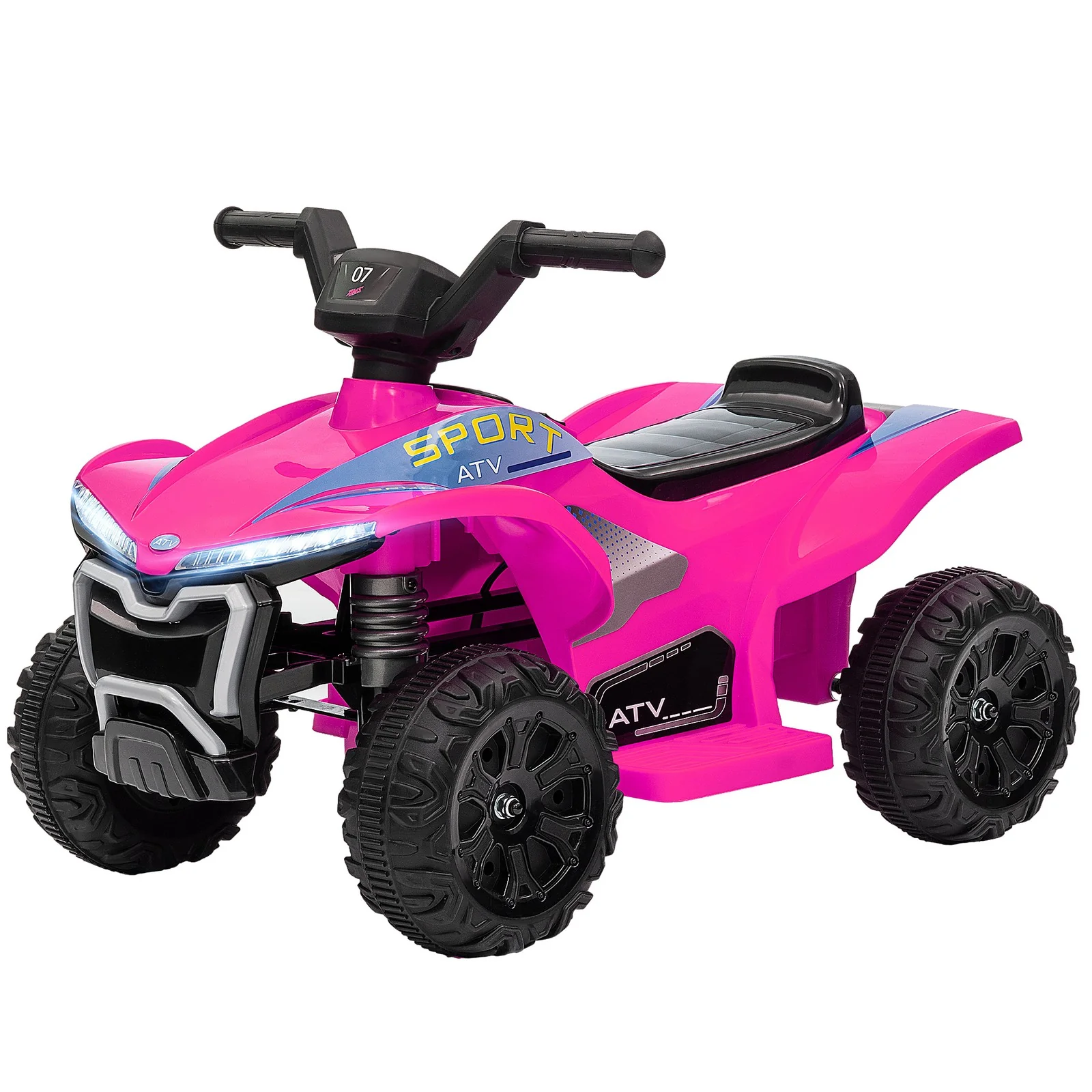 Kids 6V Pink Ride-On ATV Quad Toy with Rechargeable Battery - Image 4