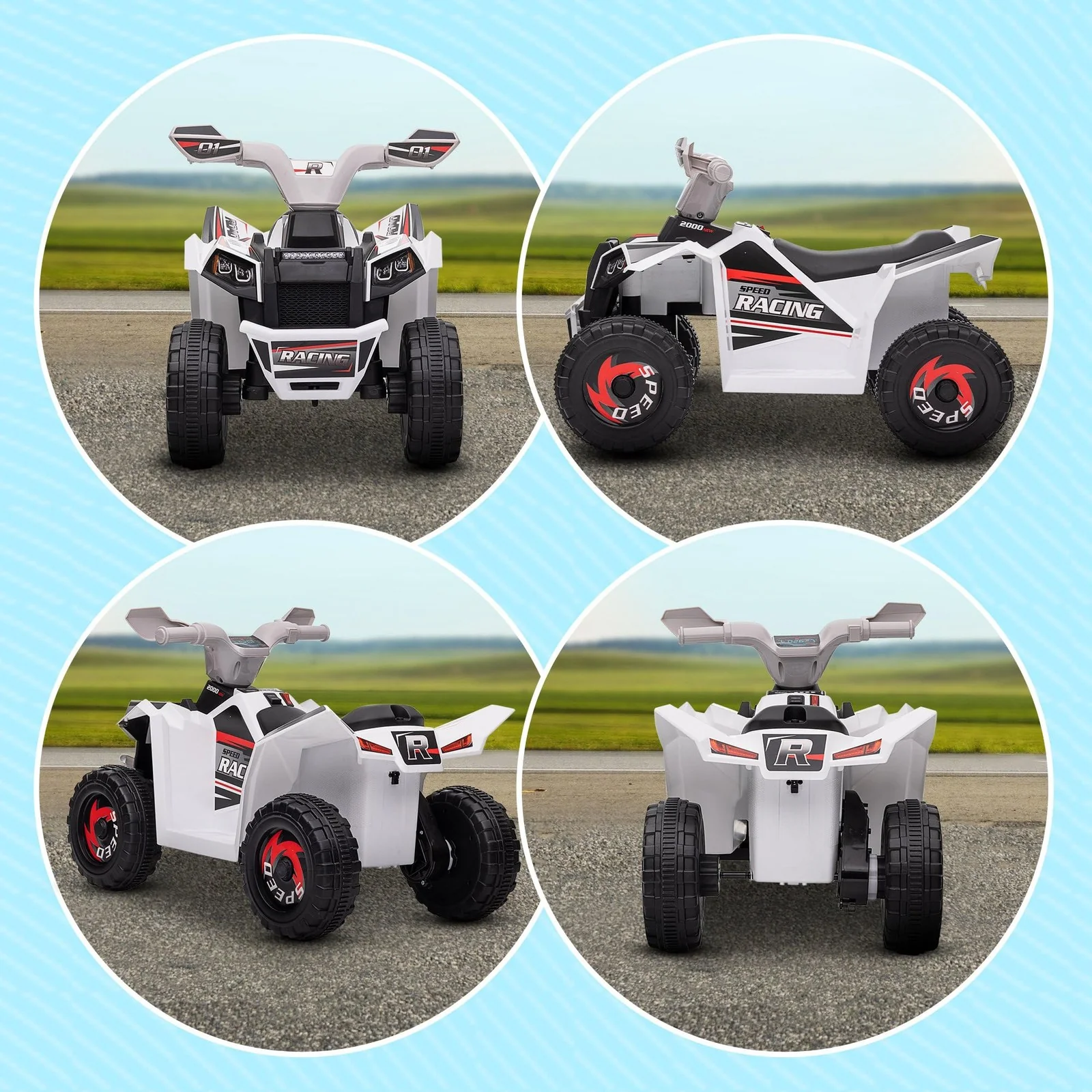 6V Kids Four-Wheeler Ride-On ATV Quad Car with Forward and Reverse Controls - Image 6