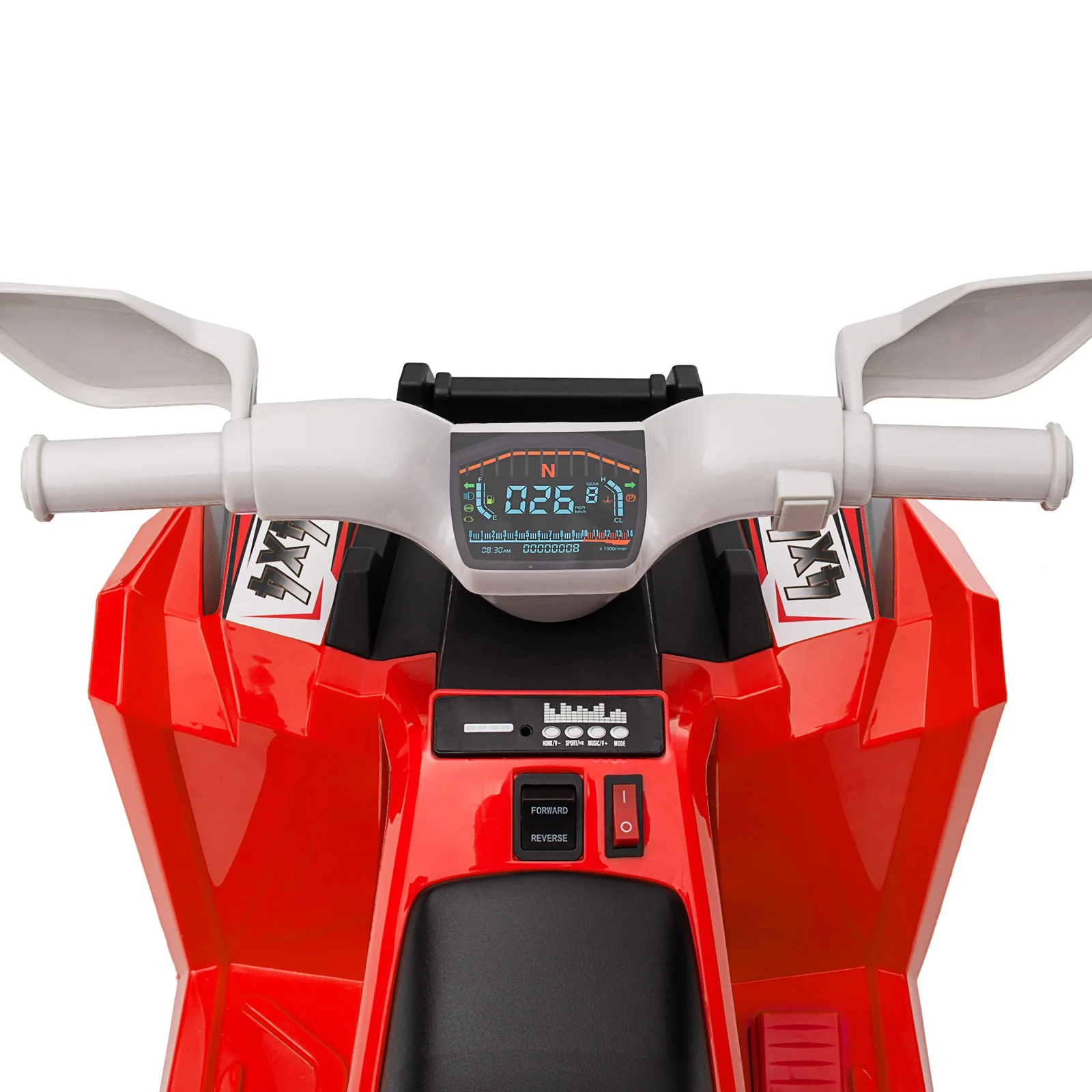 6V Kids Red Four-Wheeler ATV Quad Car with Forward and Reverse Controls - Image 11