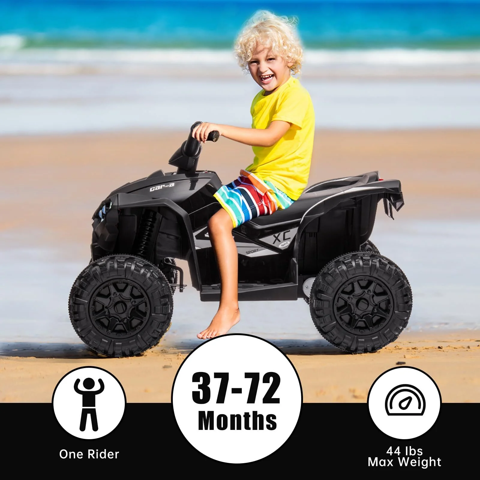 12V Battery-Powered Kids 4-Wheeler ATV Ride-On Toy with LED Lights - Image 7