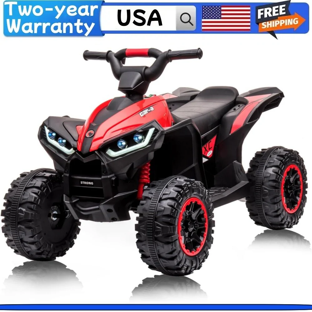 12V Battery-Powered Kids 4-Wheeler ATV Ride-On Toy with LED Lights - Image 8
