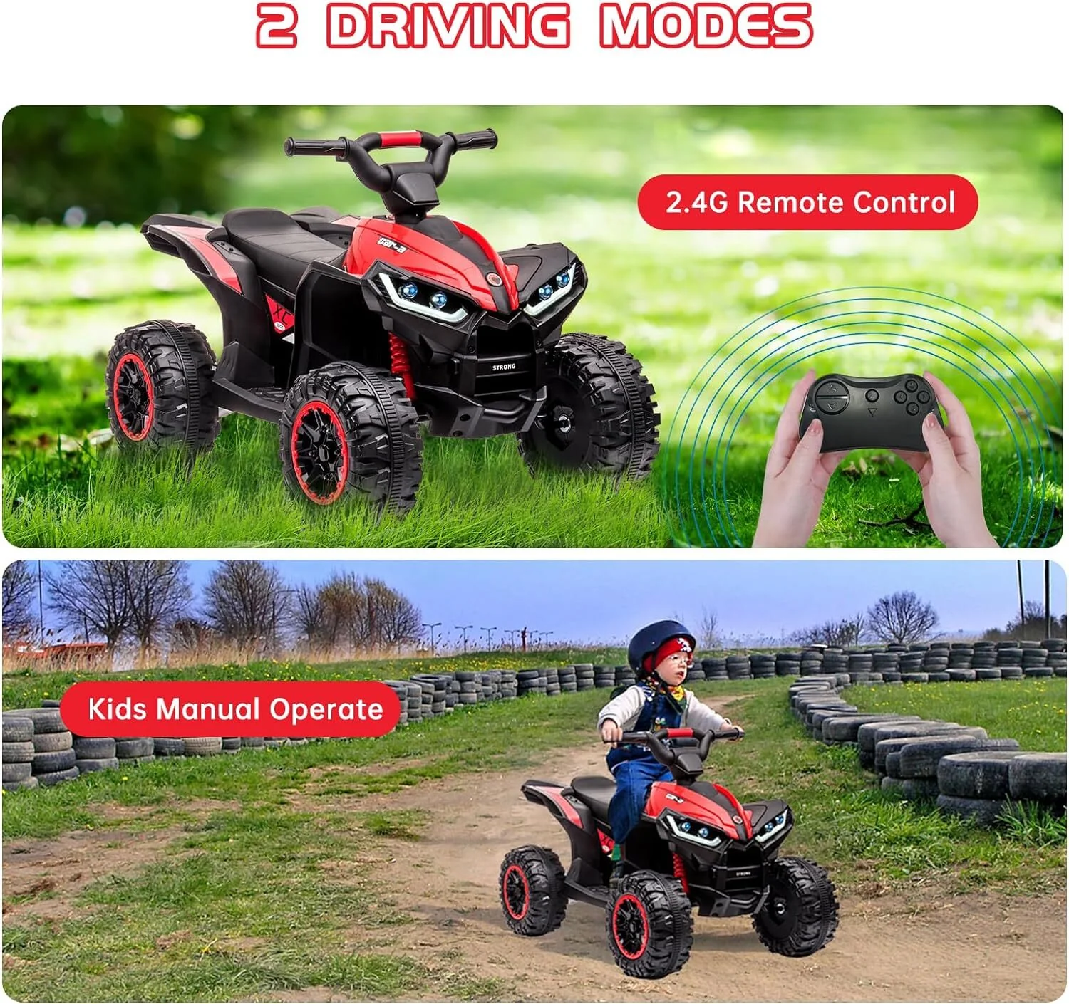 12V Battery-Powered Kids 4-Wheeler ATV Ride-On Toy with Music - Image 13