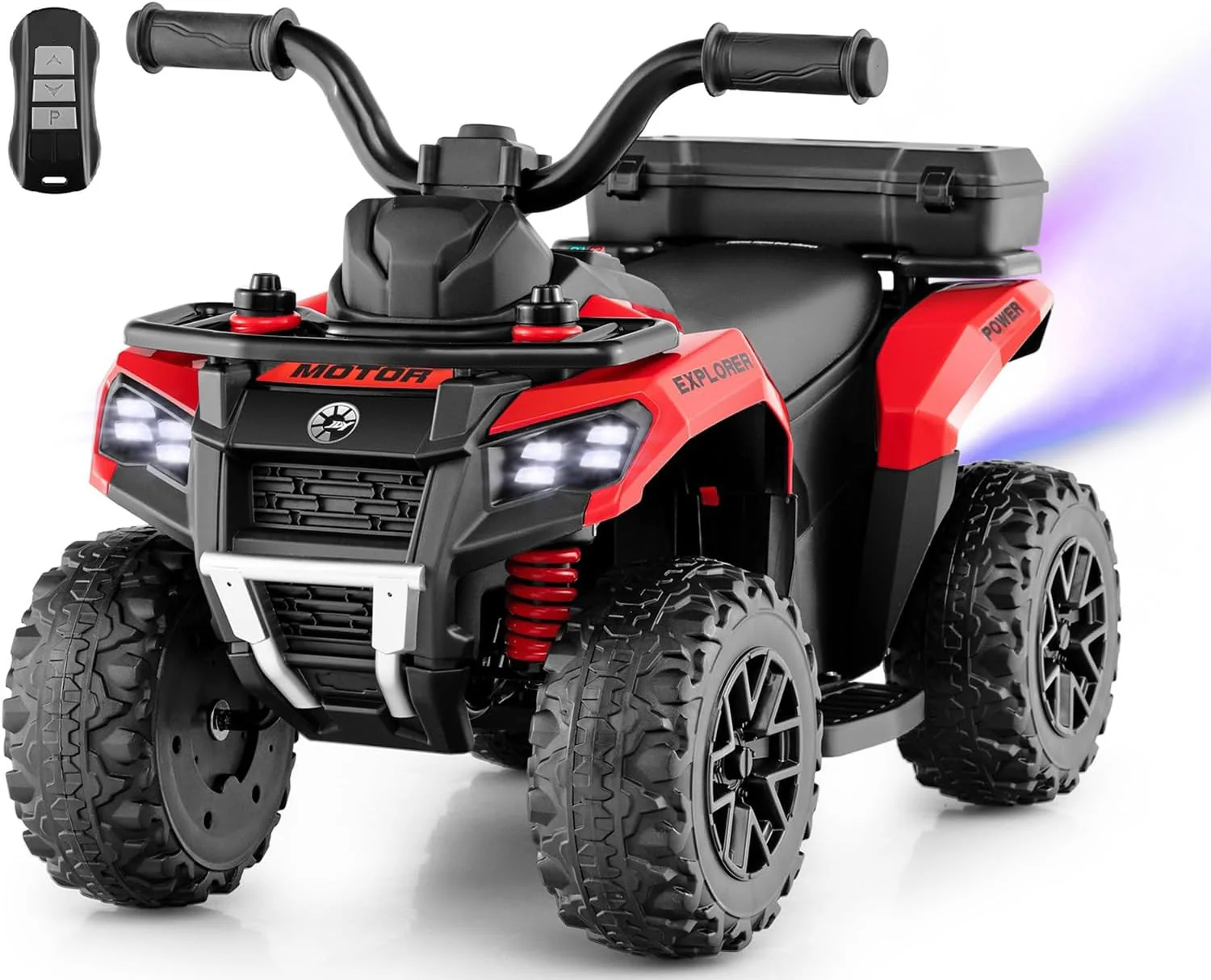 6V Ride-On Kids ATV with Remote Control, Storage Trunk, and Spray Feature - Image 10