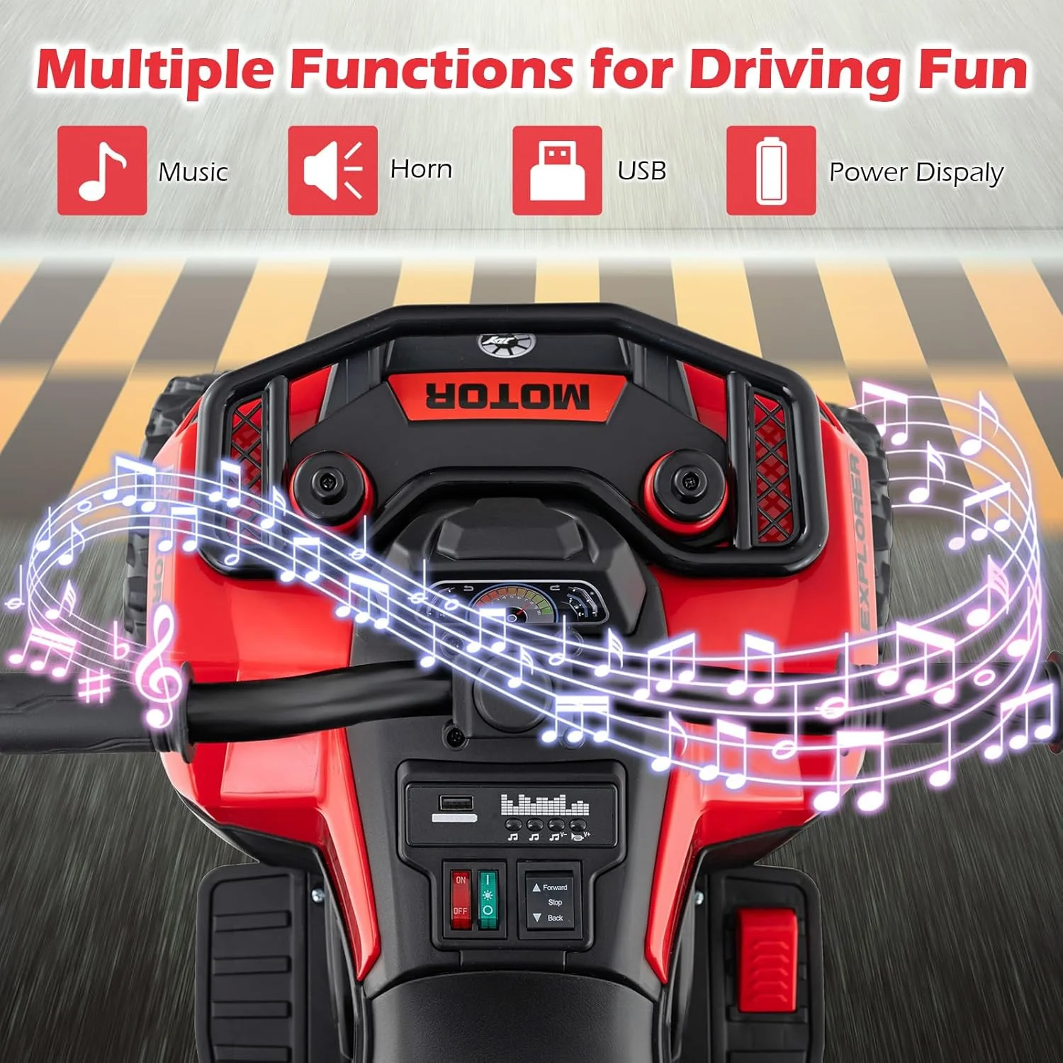 6V Ride-On Kids ATV with Remote Control, Storage Trunk, and Spray Feature - Image 4