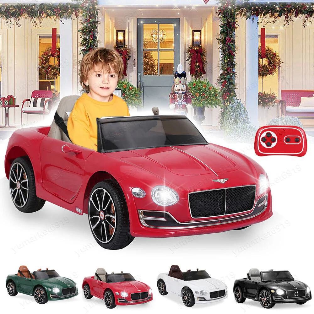 12V Electric Kids Ride-On Car with Parent Remote Control, Bentley Style Vehicle Toy - Image 9