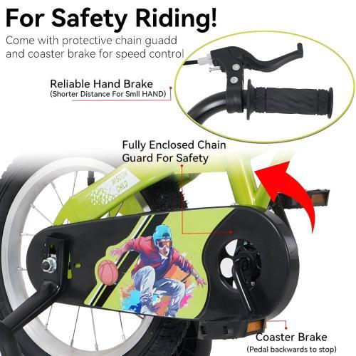 18-Inch Sporty Kids Bike for Boys and Girls Ages 5-10 Years - Image 5