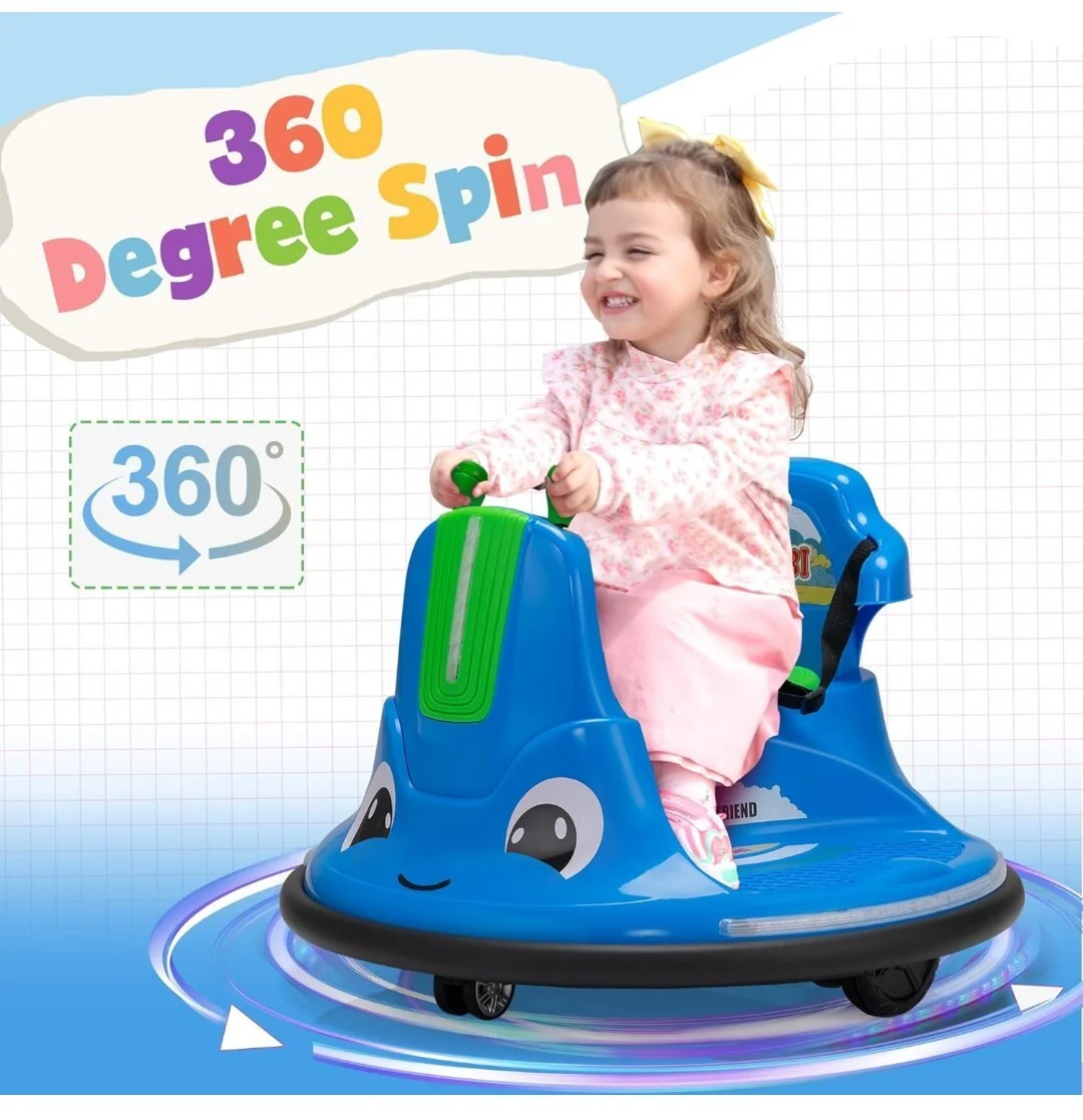Kids Electric Bumper Car Ride-On Toy - Image 3