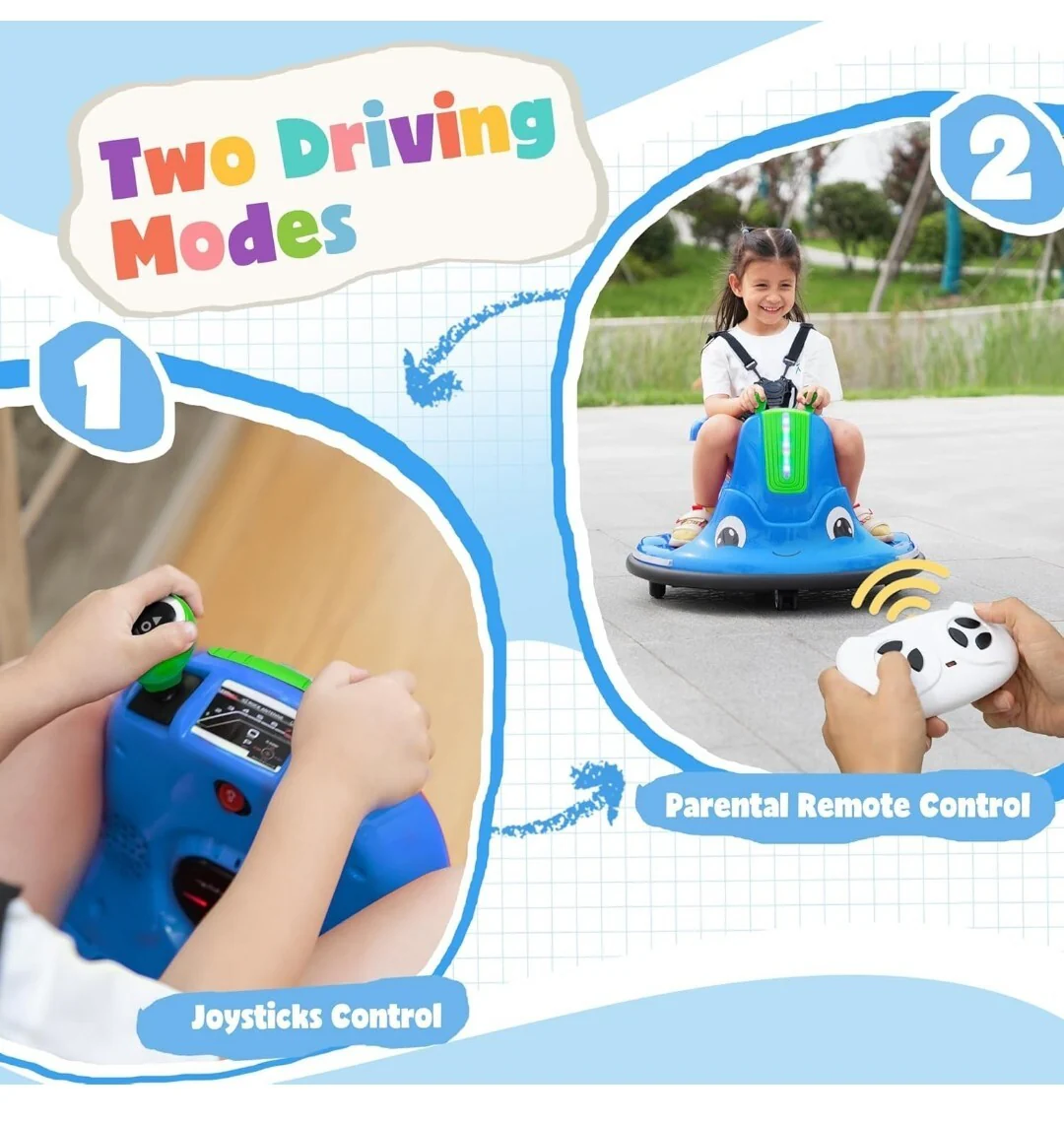 Kids Electric Bumper Car Ride-On Toy - Image 4