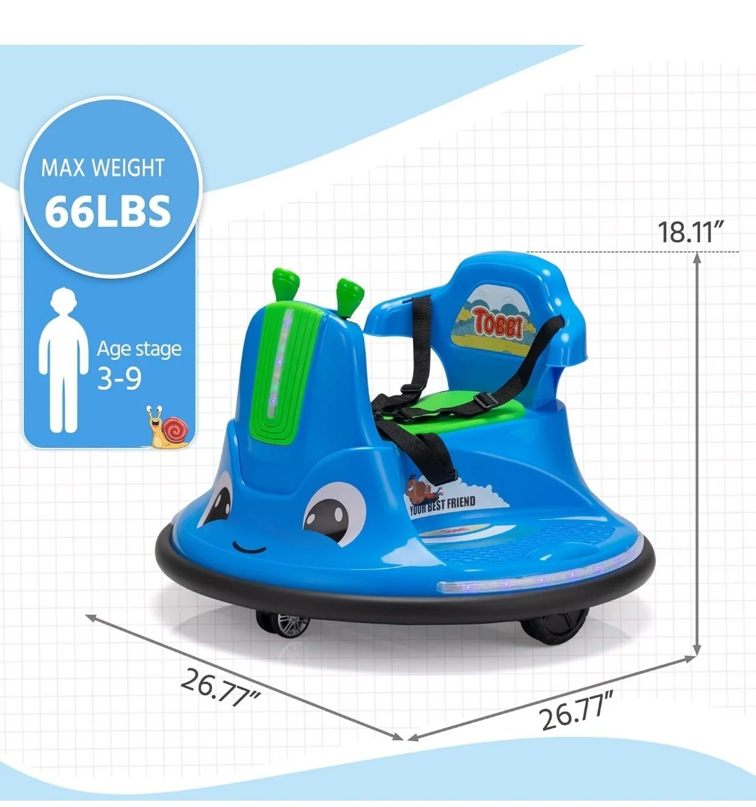 Kids Electric Bumper Car Ride-On Toy - Image 6