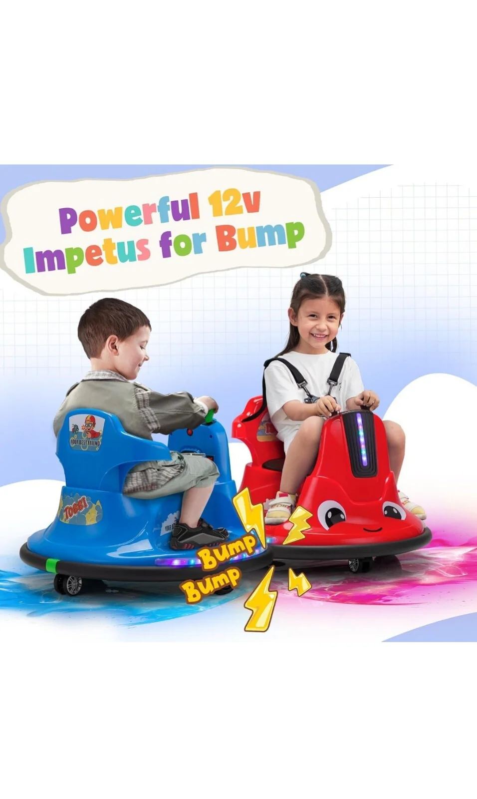 Kids Electric Bumper Car Ride-On Toy - Image 7