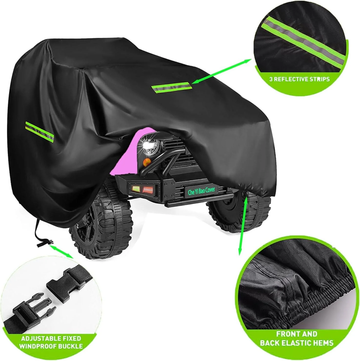 Durable 420D Kids Electric Vehicle Cover for Ride-On Toys, 55*33*32''