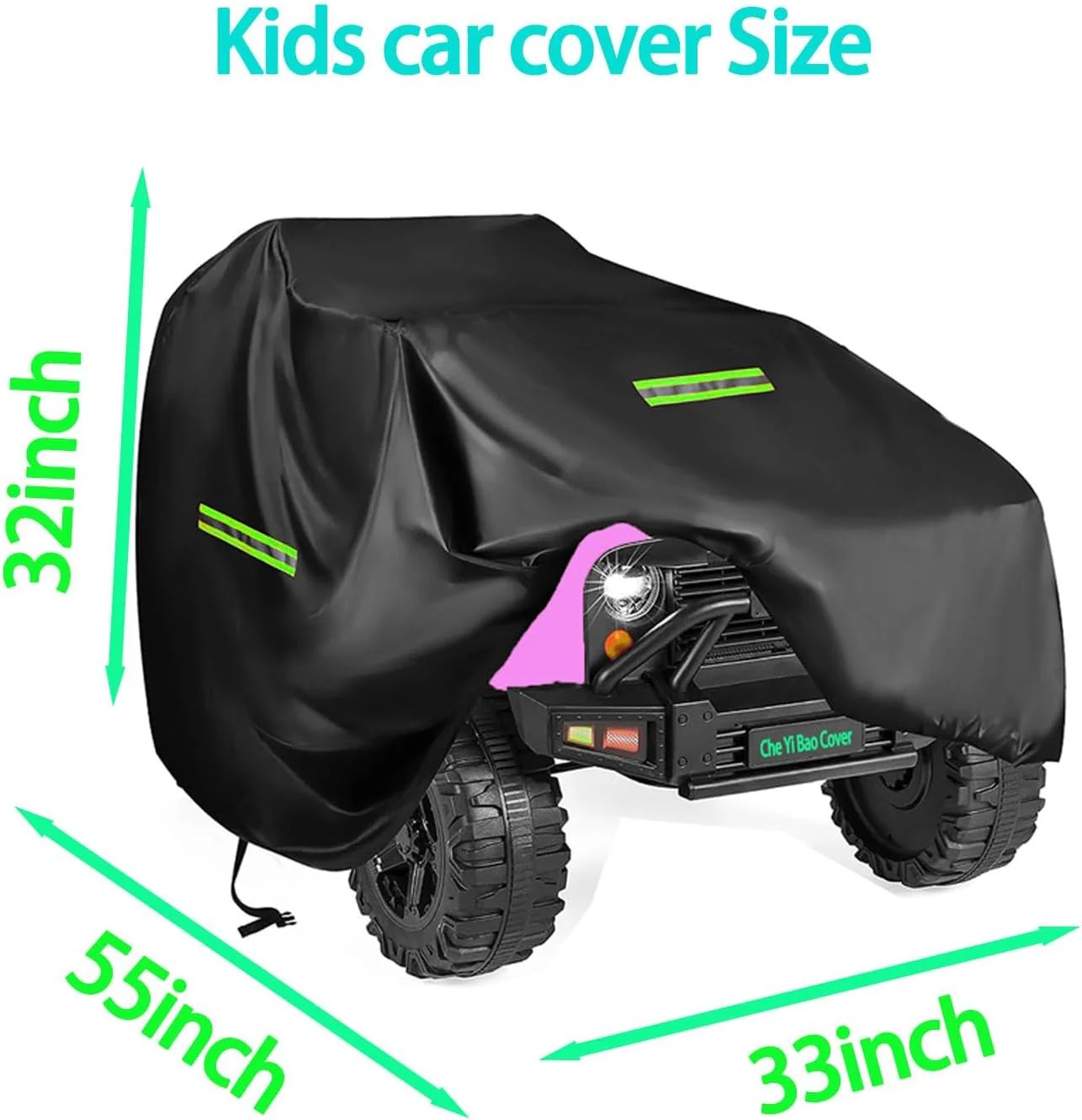 Durable 420D Kids Electric Vehicle Cover for Ride-On Toys, 55*33*32'' - Image 4