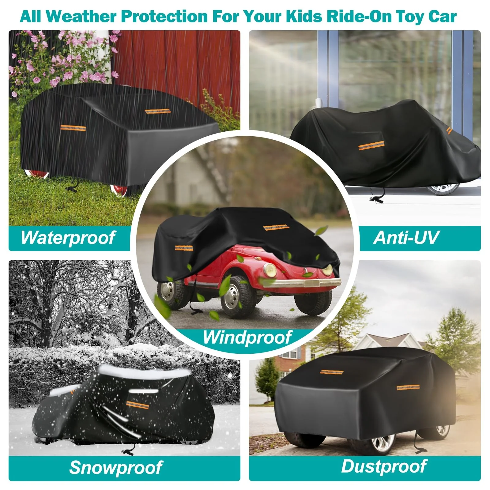 Large Waterproof 420D Cover for Kids Ride-On Truck Toys - Image 4
