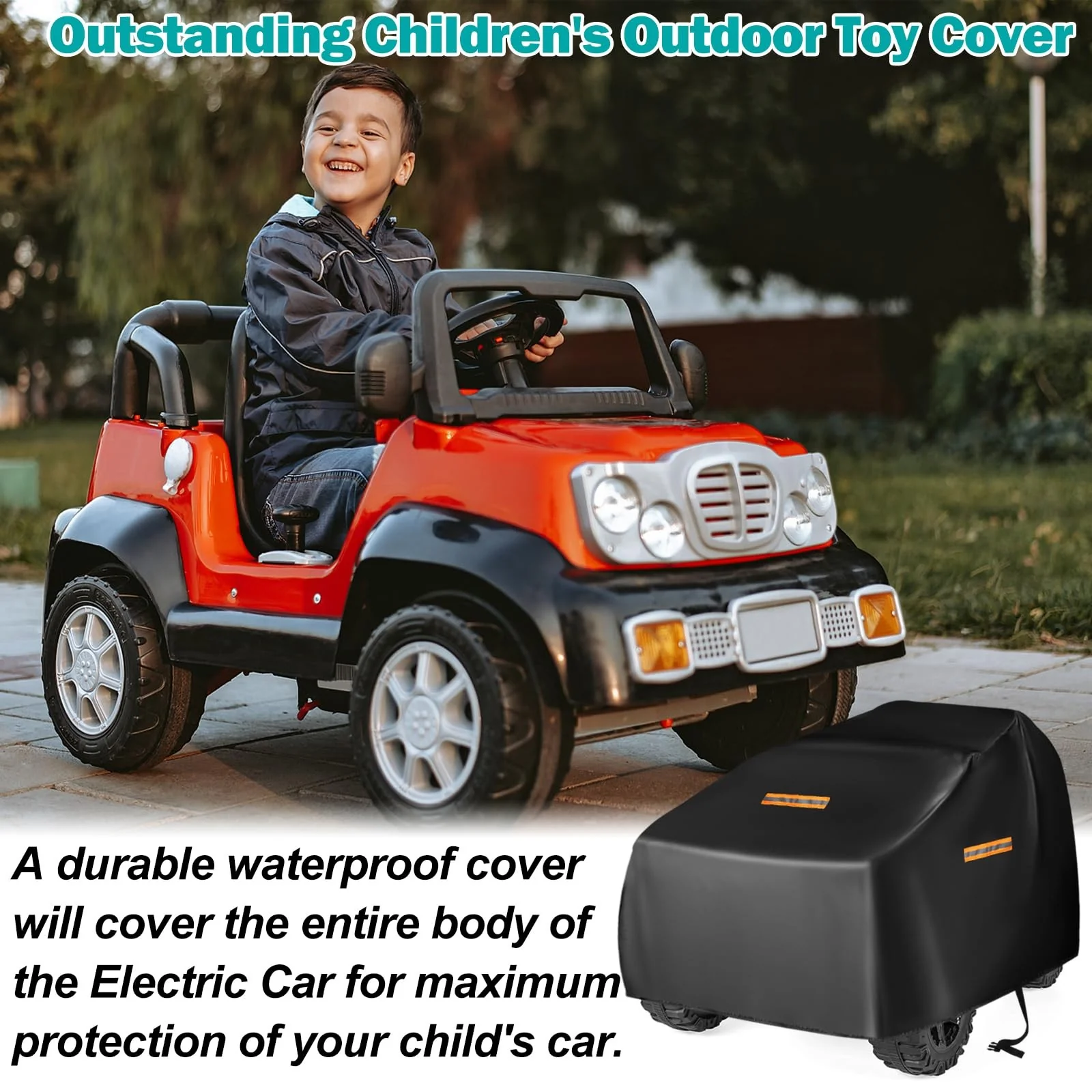 Large Waterproof 420D Cover for Kids Ride-On Truck Toys - Image 7
