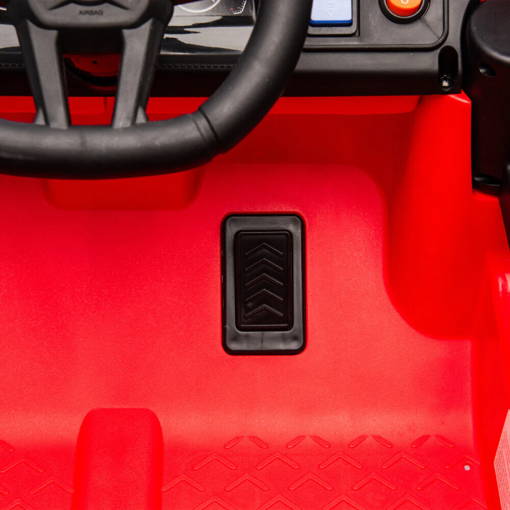 Electric Kids Ride-On Jeep Truck with 6 Wheels, Remote Control, Bluetooth, and LED Lights - Red - Image 16