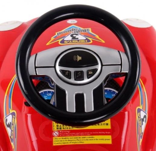 Toddler Ride-On Gliding Scooter Car Toy with Wheels, Lights, and Music - Red - Image 3