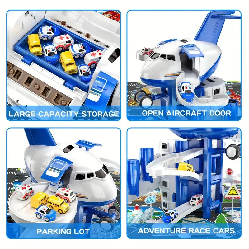 Deluxe Kids' Airplane and Car Playset Toy - Image 7