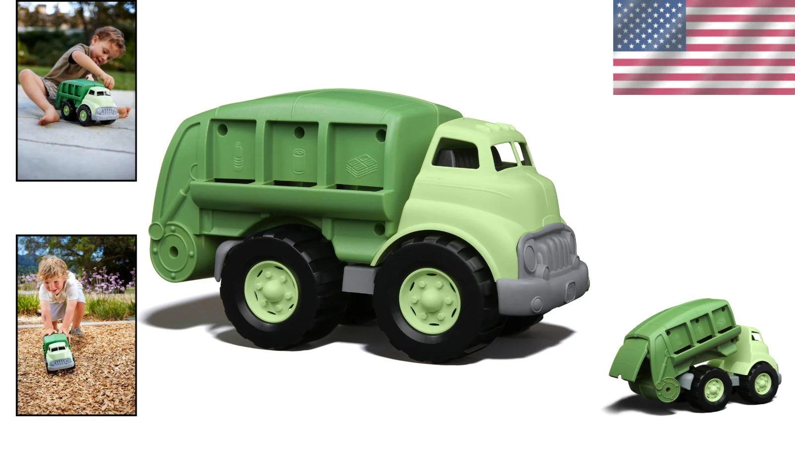 Eco-Friendly Recycling Truck Toy for Developing Fine Motor Skills 12M+ - Image 2