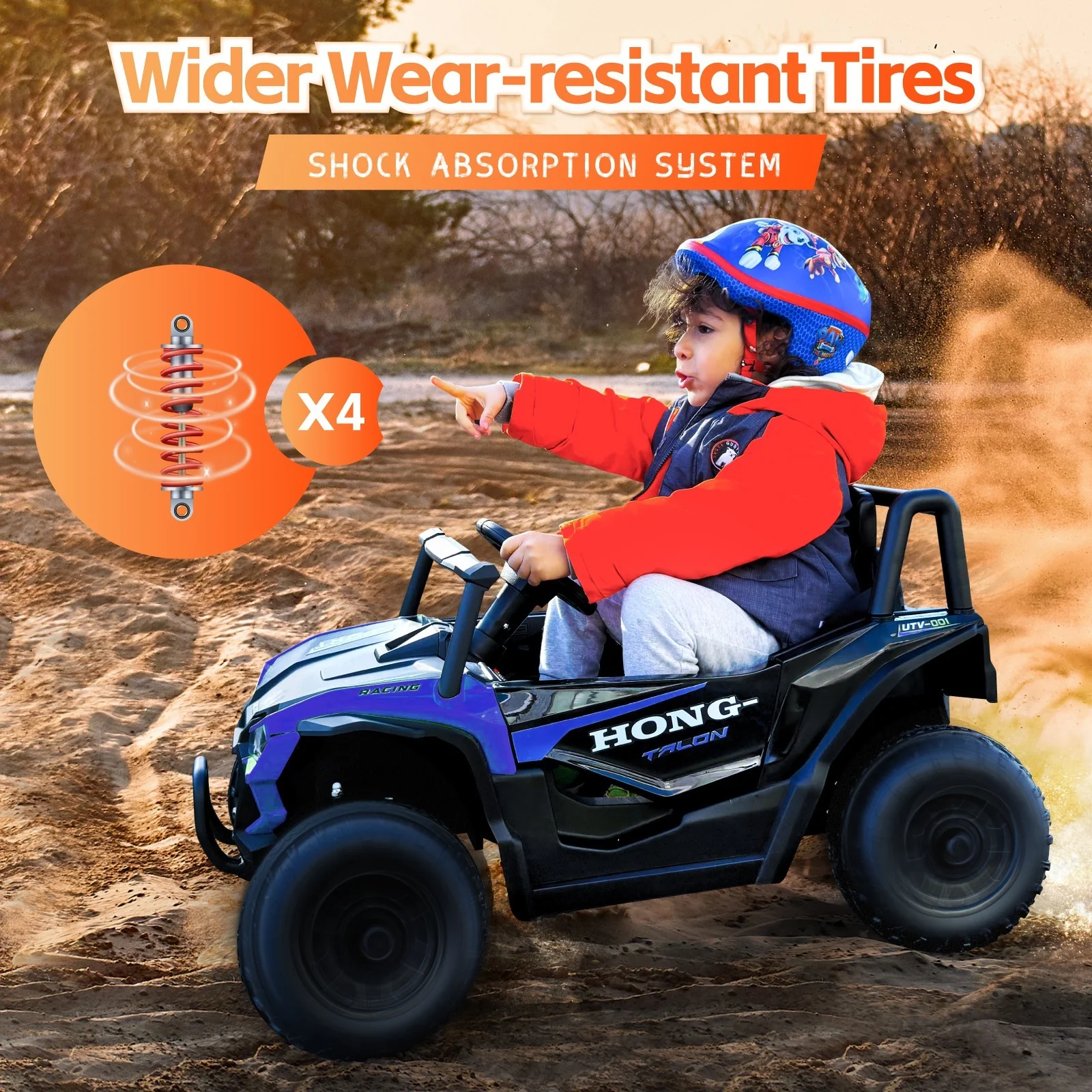Electric Kids 4/6 Wheeler Ride-On Truck Off-Road UTV with Remote Control, 3-6 MPH - Image 15