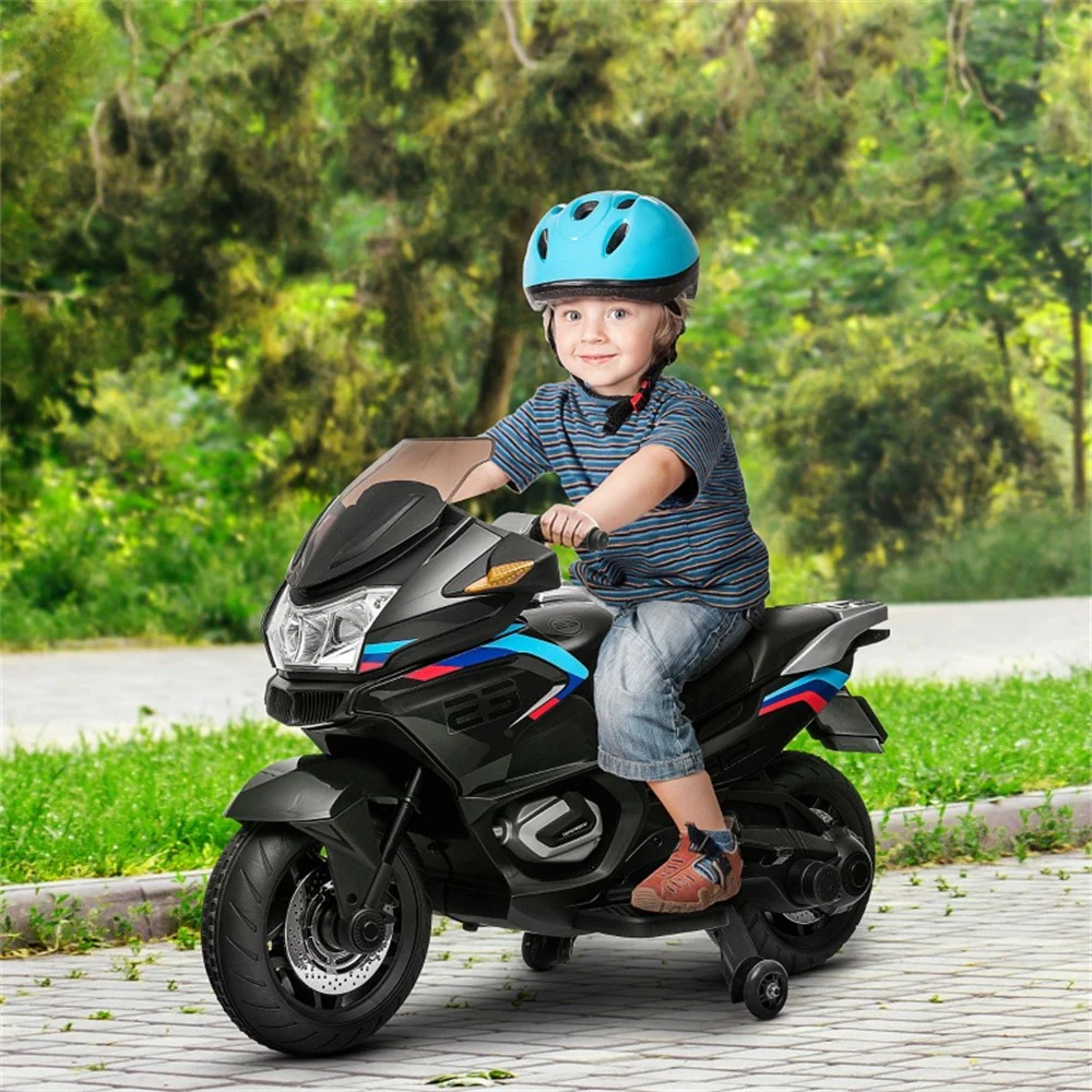 Electric Blue Kids Ride-On Car with Remote Control and Rechargeable Battery - Image 2