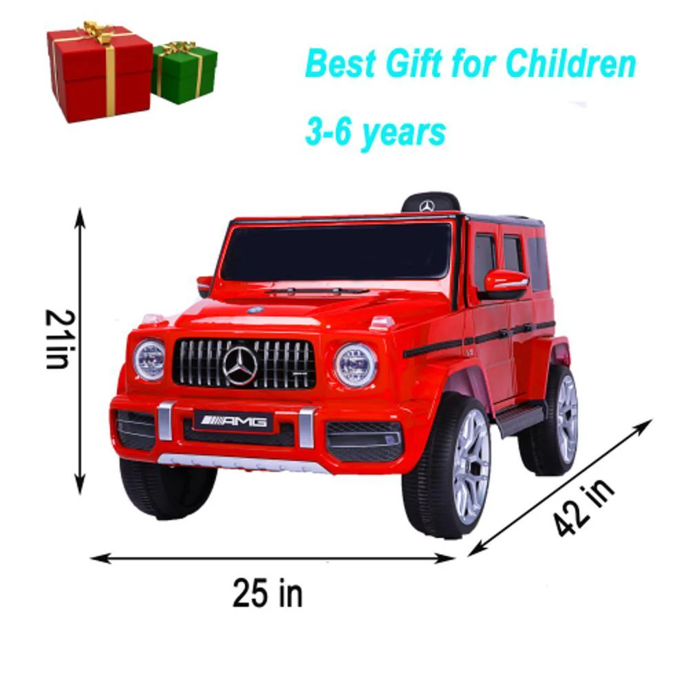 12V Red Kids Electric Car with Remote Control, Spring Suspension, and Safety Lock - Image 2