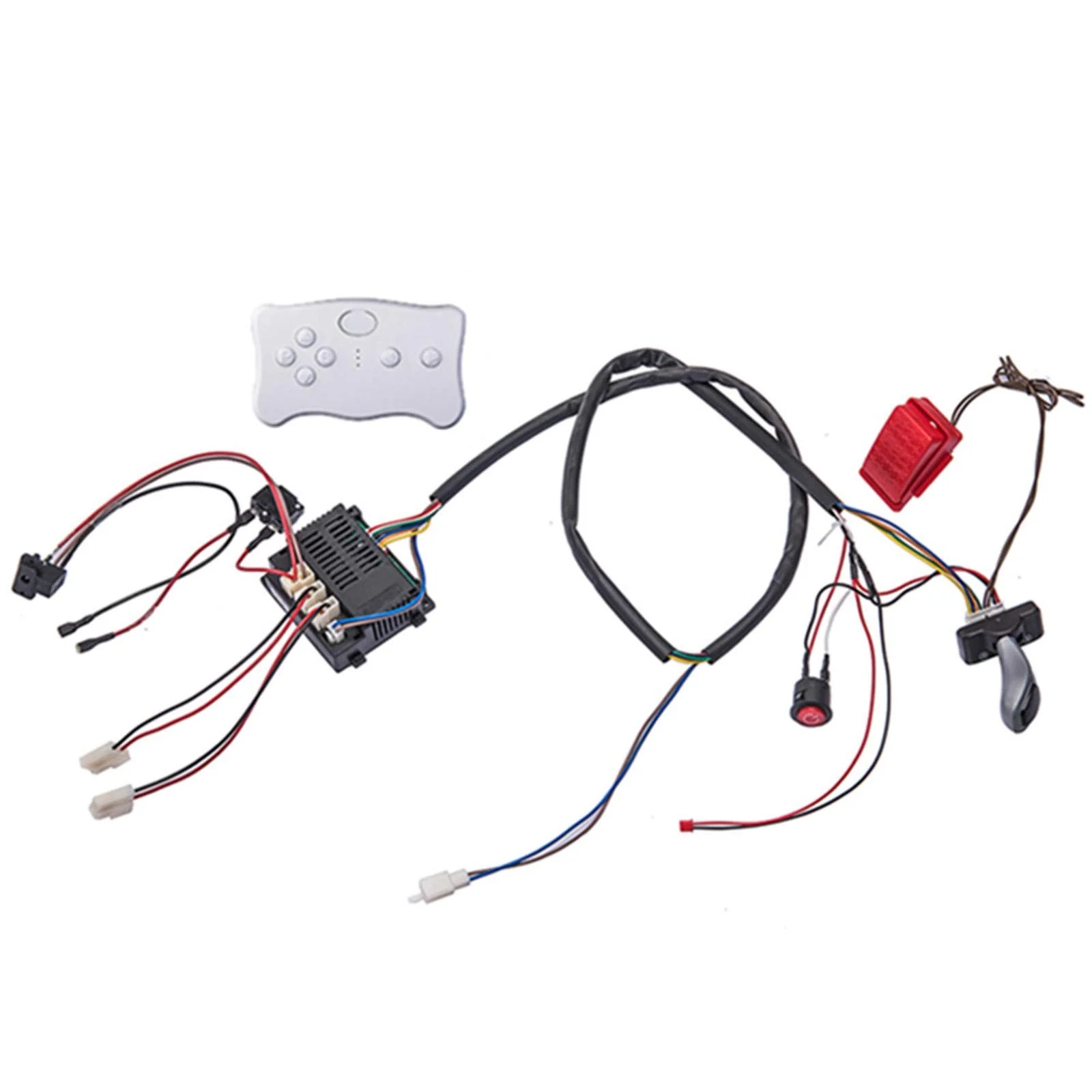 12V Kids Electric Car Wiring Harness with Remote Control Circuit Board and Switch - Image 10