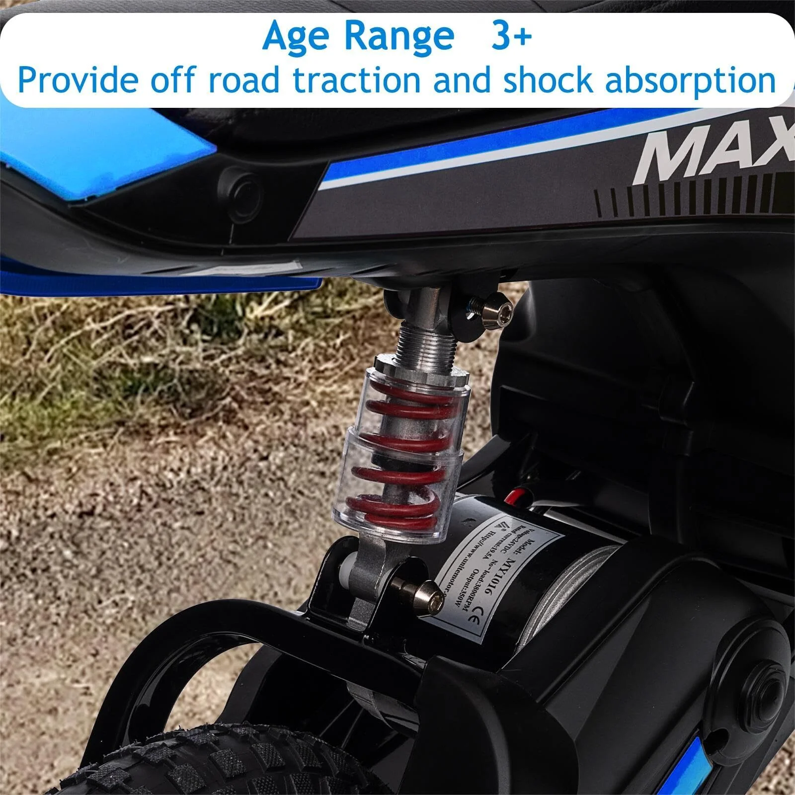 Kids Electric 24V Battery-Powered Off-Road Dirt Bike Ride-On Motorcycle Toy - Image 14