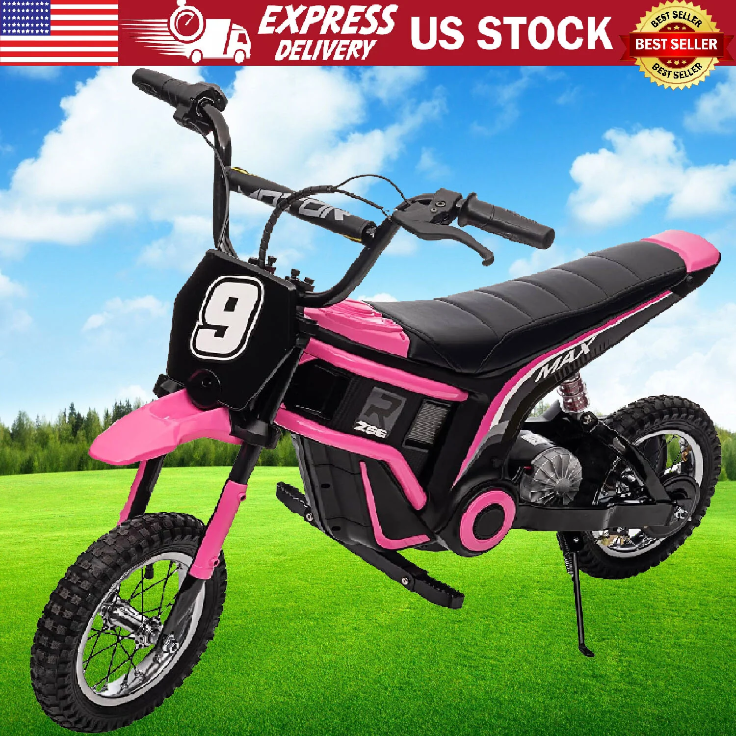 Kids Electric 24V Battery-Powered Off-Road Dirt Bike Ride-On Motorcycle Toy - Image 21