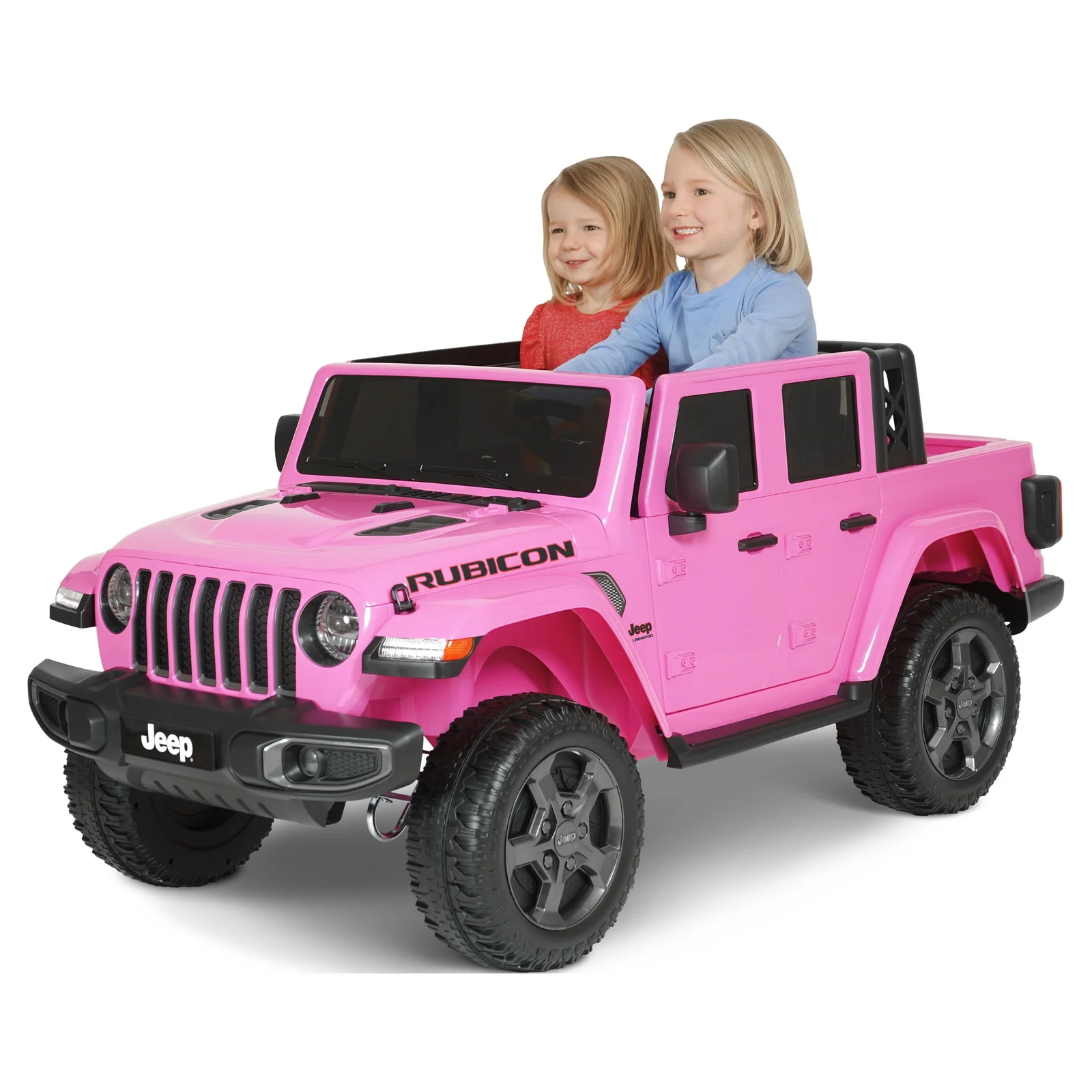 Electric 2-Seater Ride-On Jeep Toy for Kids Ages 3-8 in Pink, Gray, and Blue - Image 2